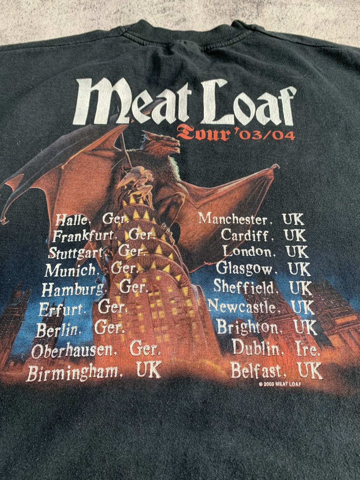 Band Tees Vintage Meat Loaf T-Shirt Tee Rock Band Metal L Tour 2003 Size US L / EU 52-54 / 3 - 3 Thumbnail