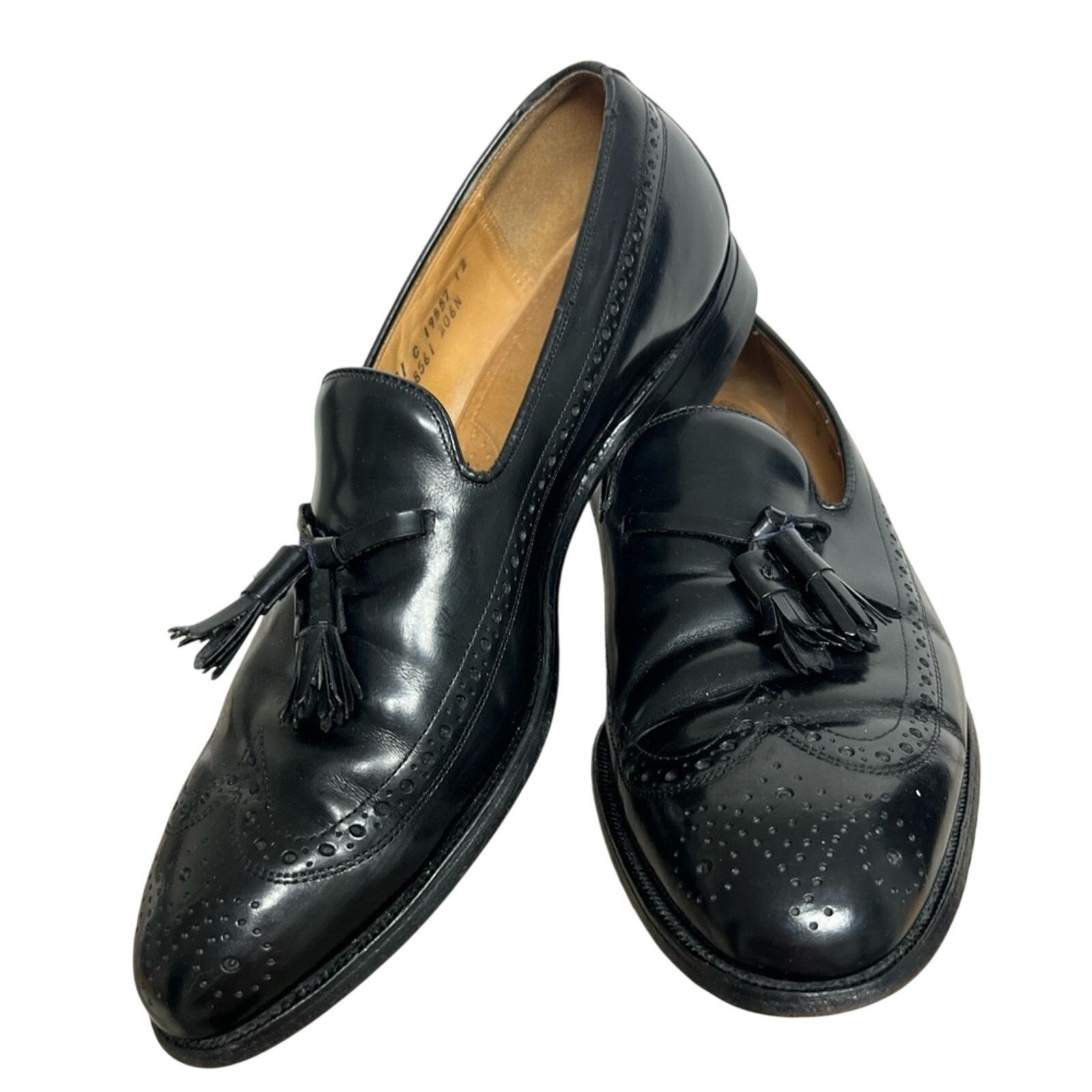 Johnston & Murphy Johnston & Murphy Black Tassel Loafers Shoes Men Size 11 E Size US 11 / EU 44 - 7 Thumbnail