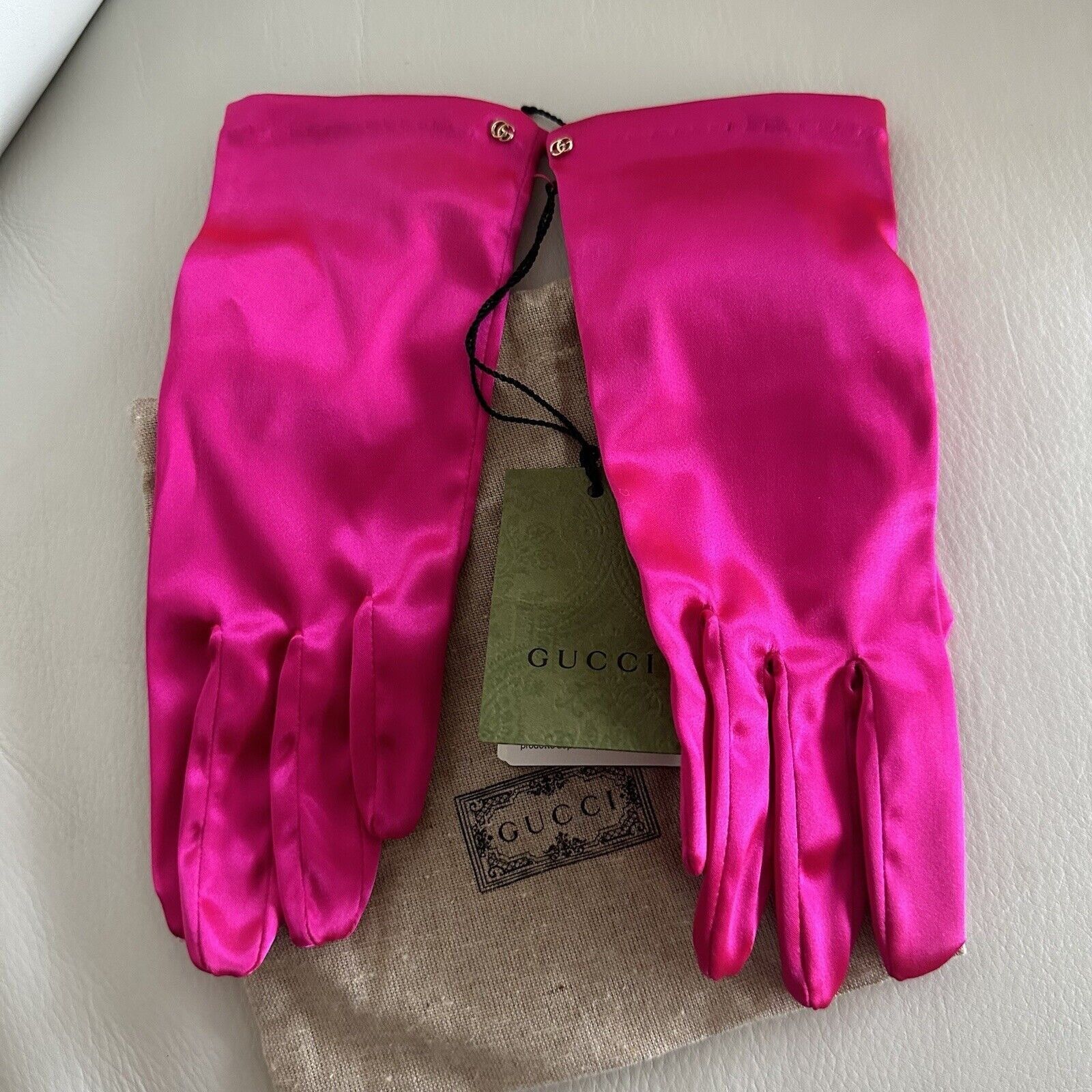 Gucci NWT GUCCI GLOVES PINK SIZE 8 Kitts LA 707549 Size ONE SIZE - 1 Thumbnail