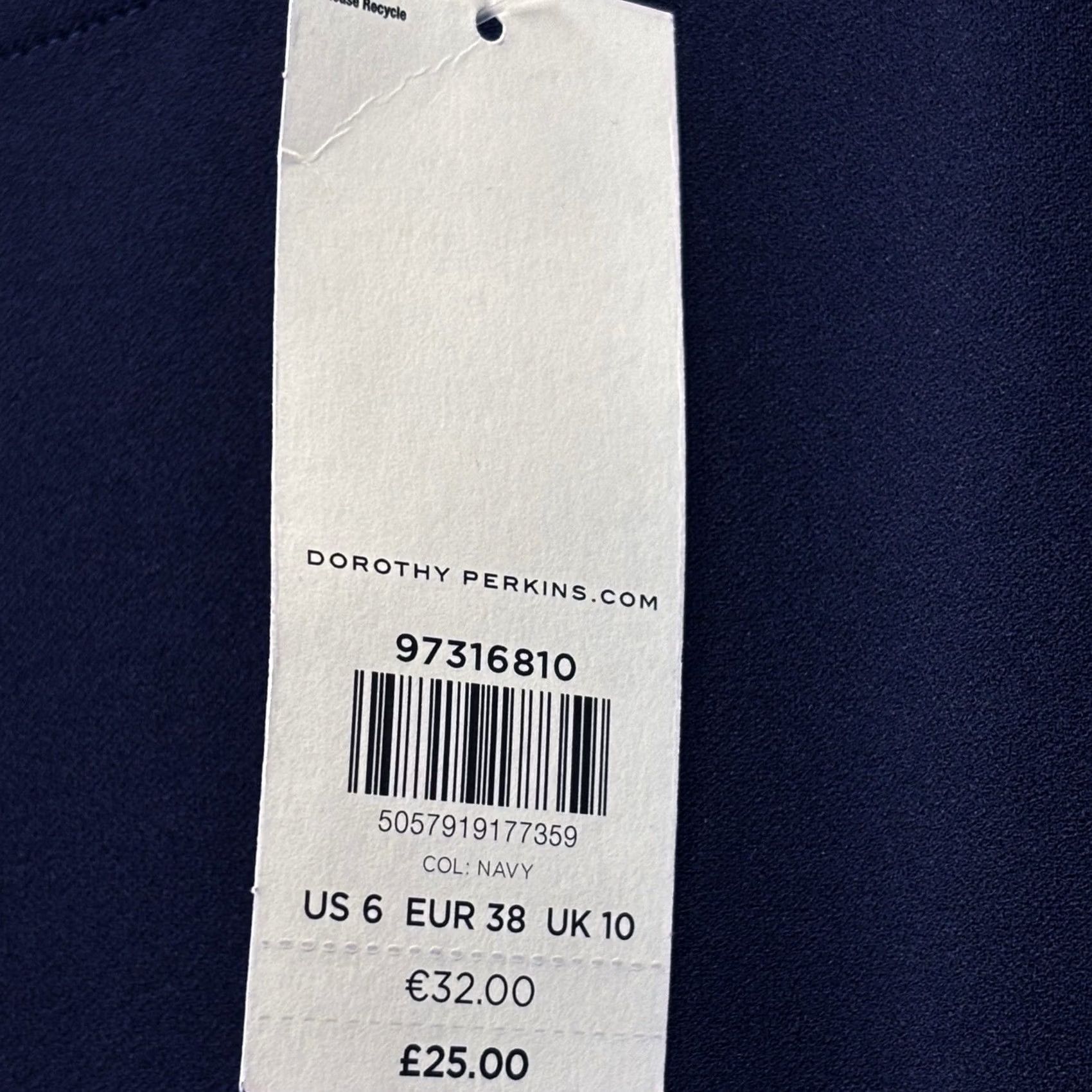 Vintage Dorothy Perkins Dress Womens 10 Pencil UK10 Navy Sleeve Women New With Tags BNWT Size L / US 10 / IT 46 - 7 Thumbnail