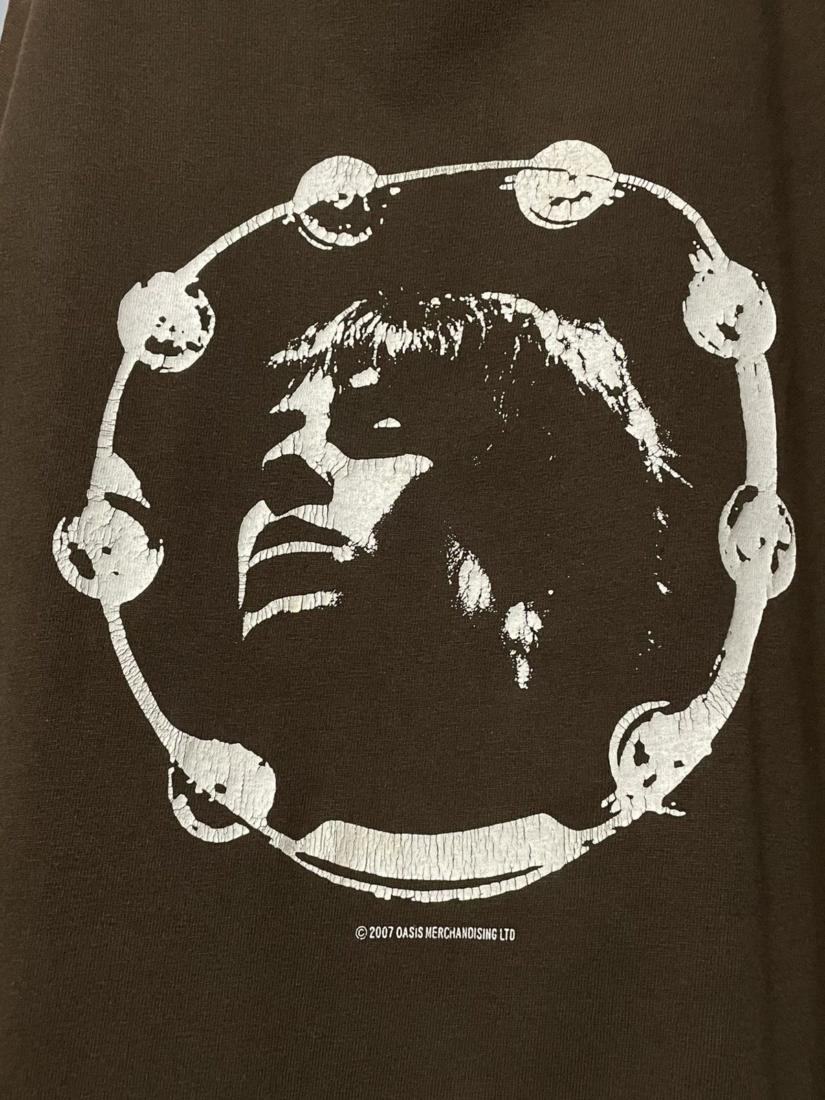 Vintage Vintage Oasis Sunfaded Liam Gallagher Tambourine Iconic Tee Size US M / EU 48-50 / 2 - 9 Thumbnail