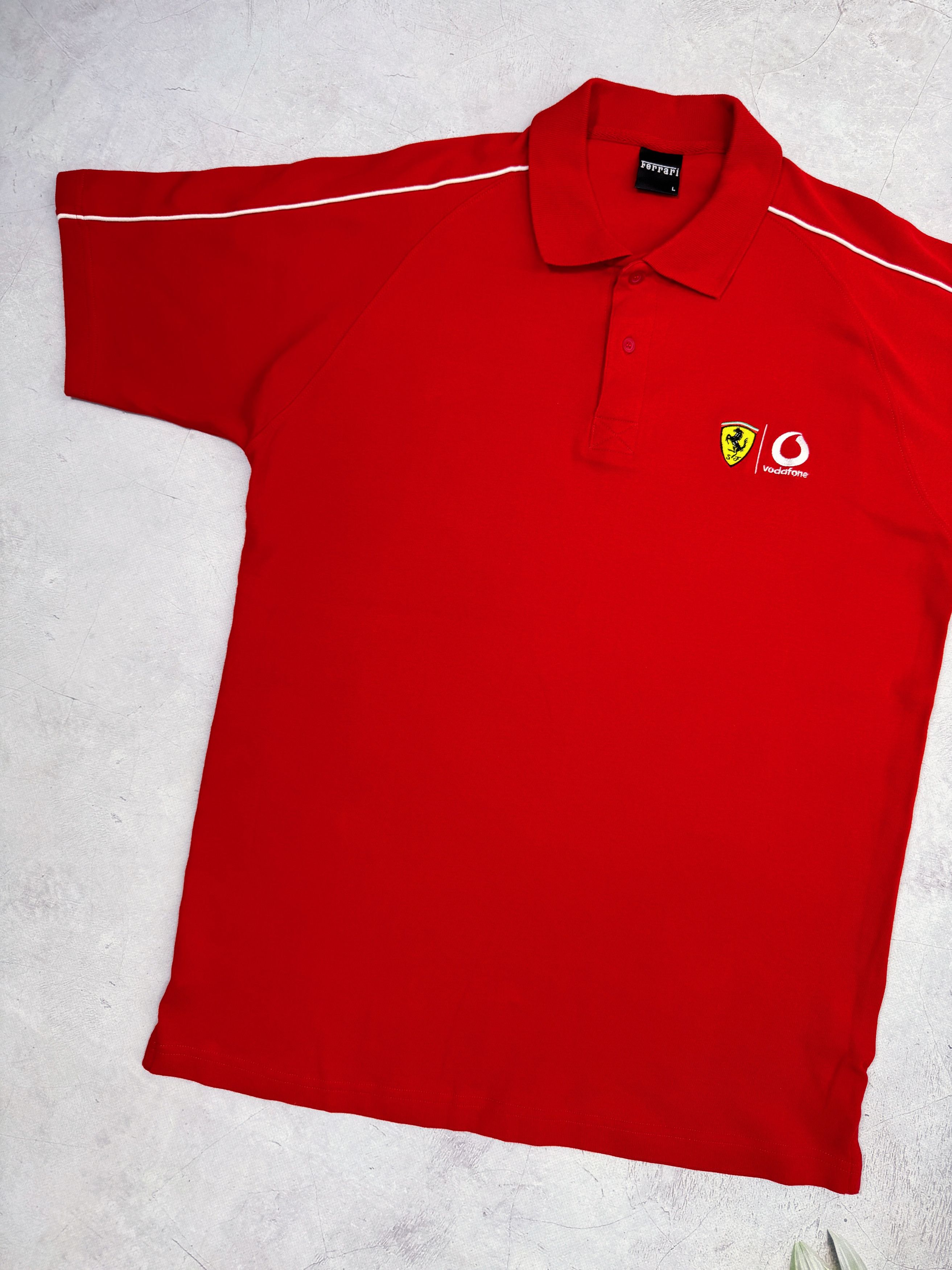 Ferrari × Formula 1 × Vintage Y2K 2002 Ferrari & Vodafone Polo T-Shirt Racing F1 Team Size US M / EU 48-50 / 2 - 3 Thumbnail