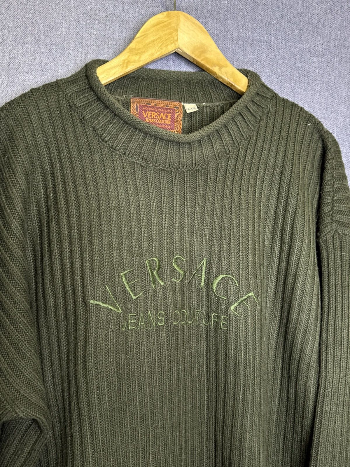 Versace Jeans Couture Vintage Versace Jeans Couture Sweater Embroidered Logo Italy Size US L / EU 52-54 / 3 - 3 Thumbnail