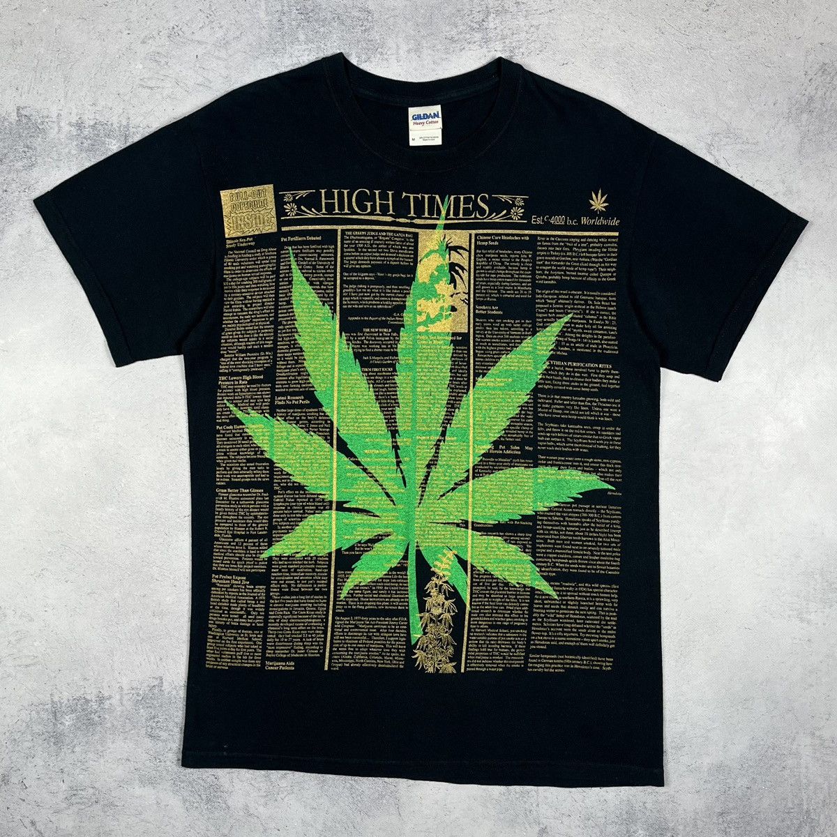Vintage Vintage Marihuana High Times 4:20 y2k humor tee 90’s Size US M / EU 48-50 / 2 - 2 Thumbnail