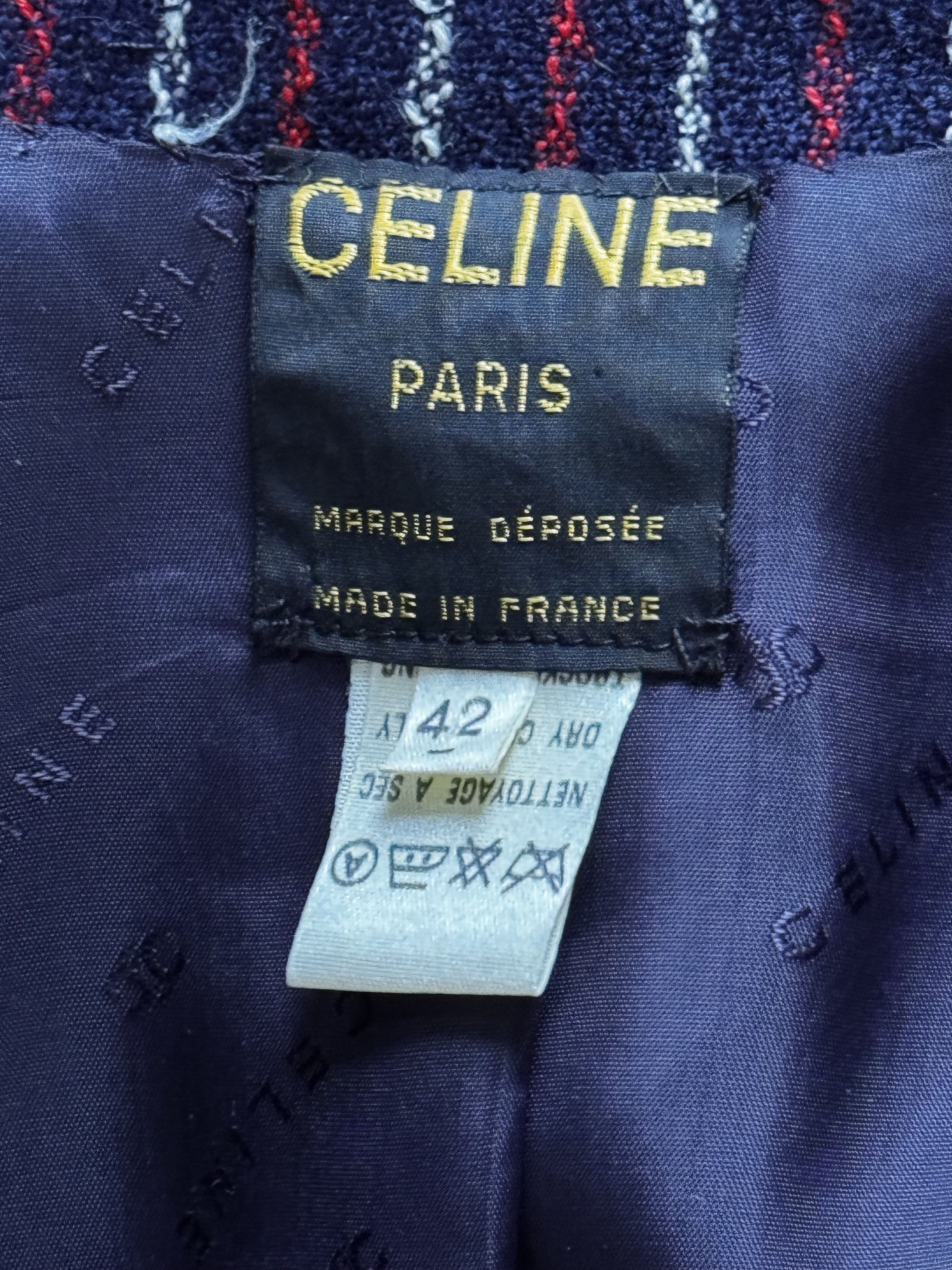 Celine Celine Striped Wool Blazer Size M / US 6-8 / IT 42-44 - 4 Thumbnail