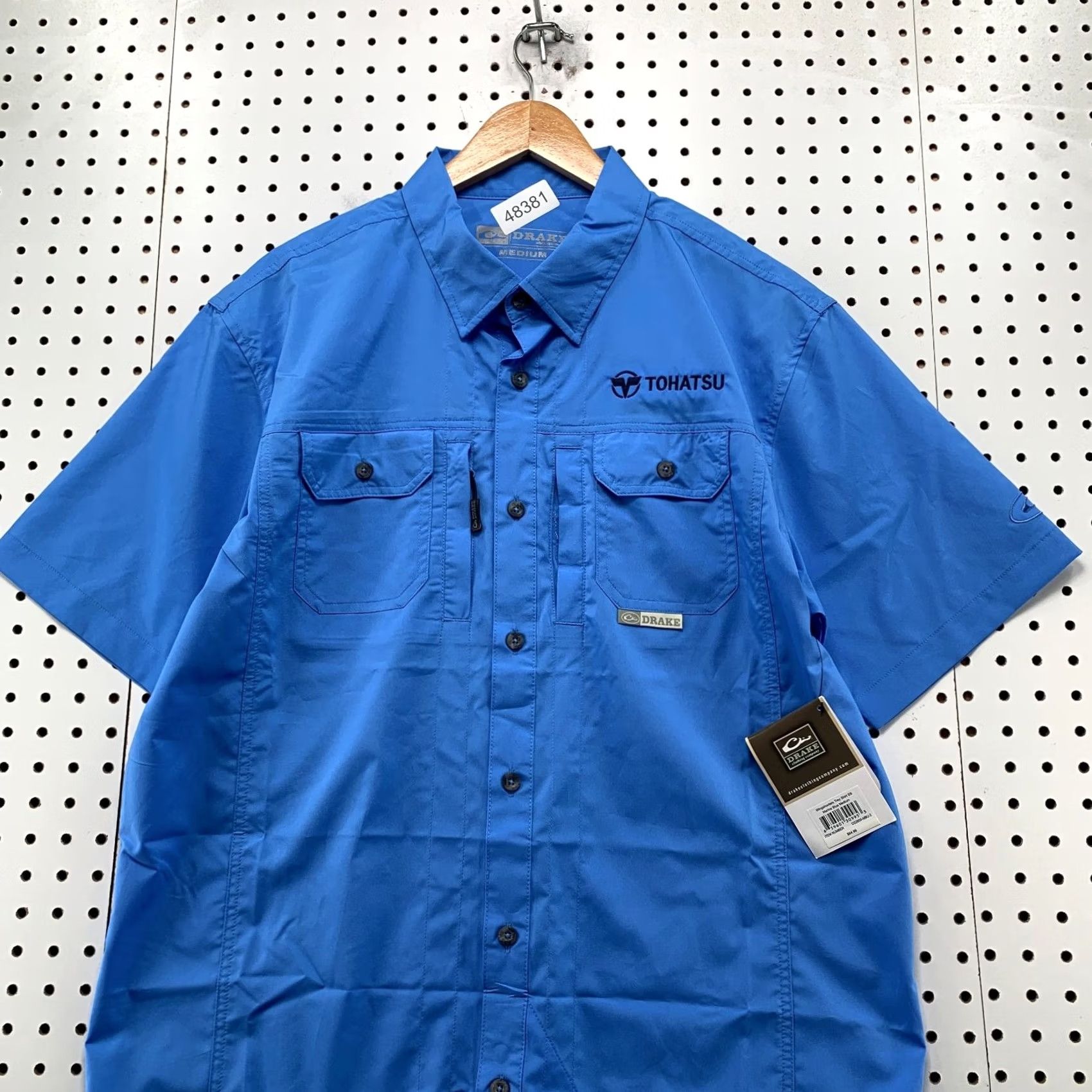 Vintage Drake Waterfowl Systems Shirt Mens M Blue Outdoor Button-Up Collar-Down Short Sleeve NWT Size US M / EU 48-50 / 2 - 4 Thumbnail