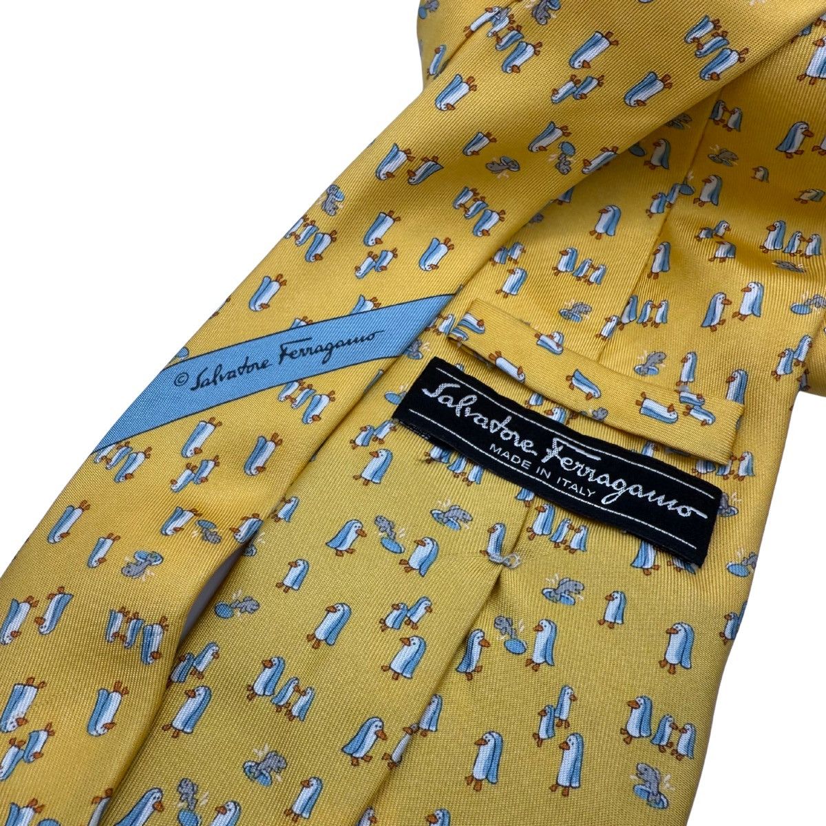 Salvatore Ferragamo Salvatore Ferragamo Silk Tie, Yellow, Made in Italy Size ONE SIZE - 4 Thumbnail