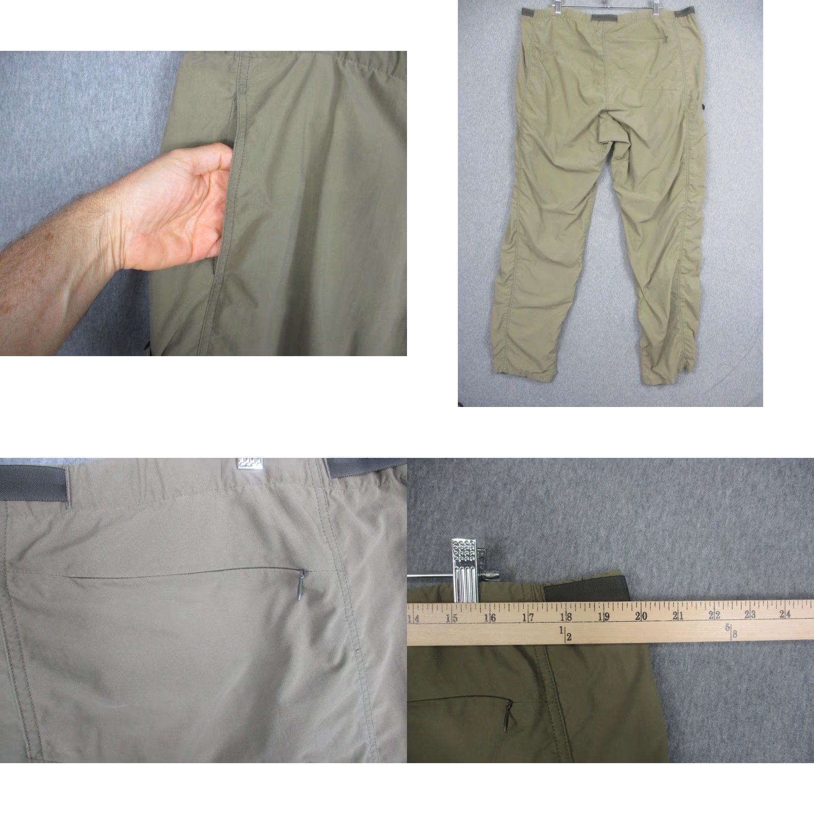 Patagonia Patagonia Pants Mens XL Green Nylon Hiking Adjustable Waist Belted Pocket Straight Leg Khaki Outdoor Travel Casual Activewear Size US 36 / EU 52 - 8 Thumbnail