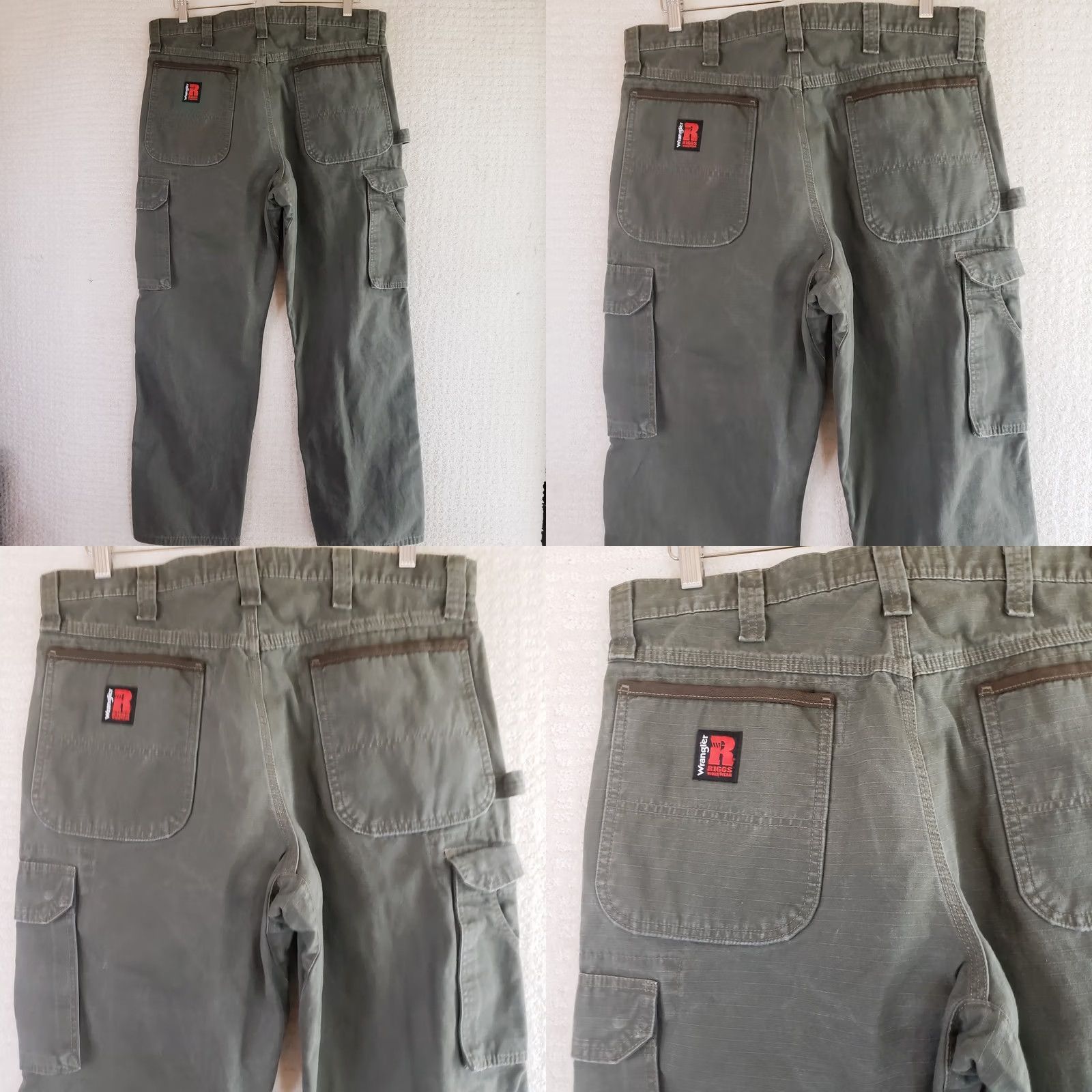 Wrangler Wrangler RIGGS Workwear Mens Brown Carpenter Pants 35X30 Green Ripstop Size US 35 - 8 Thumbnail