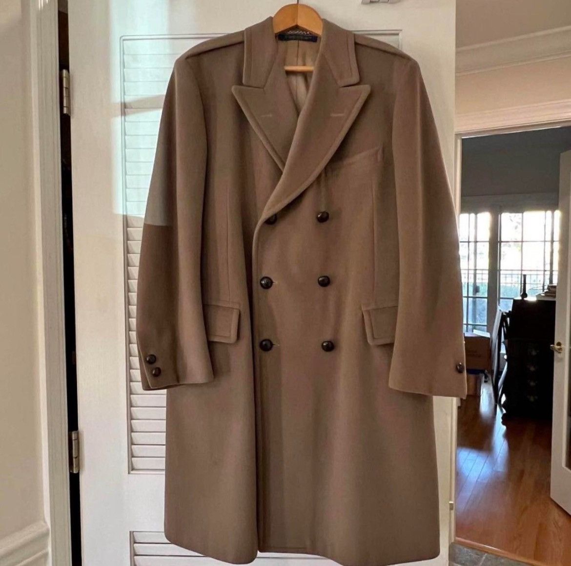 Brooks Brothers Vintage (1980’s) Tan Brooks Brothers double breasted coat Size US L / EU 52-54 / 3 - 1 Thumbnail