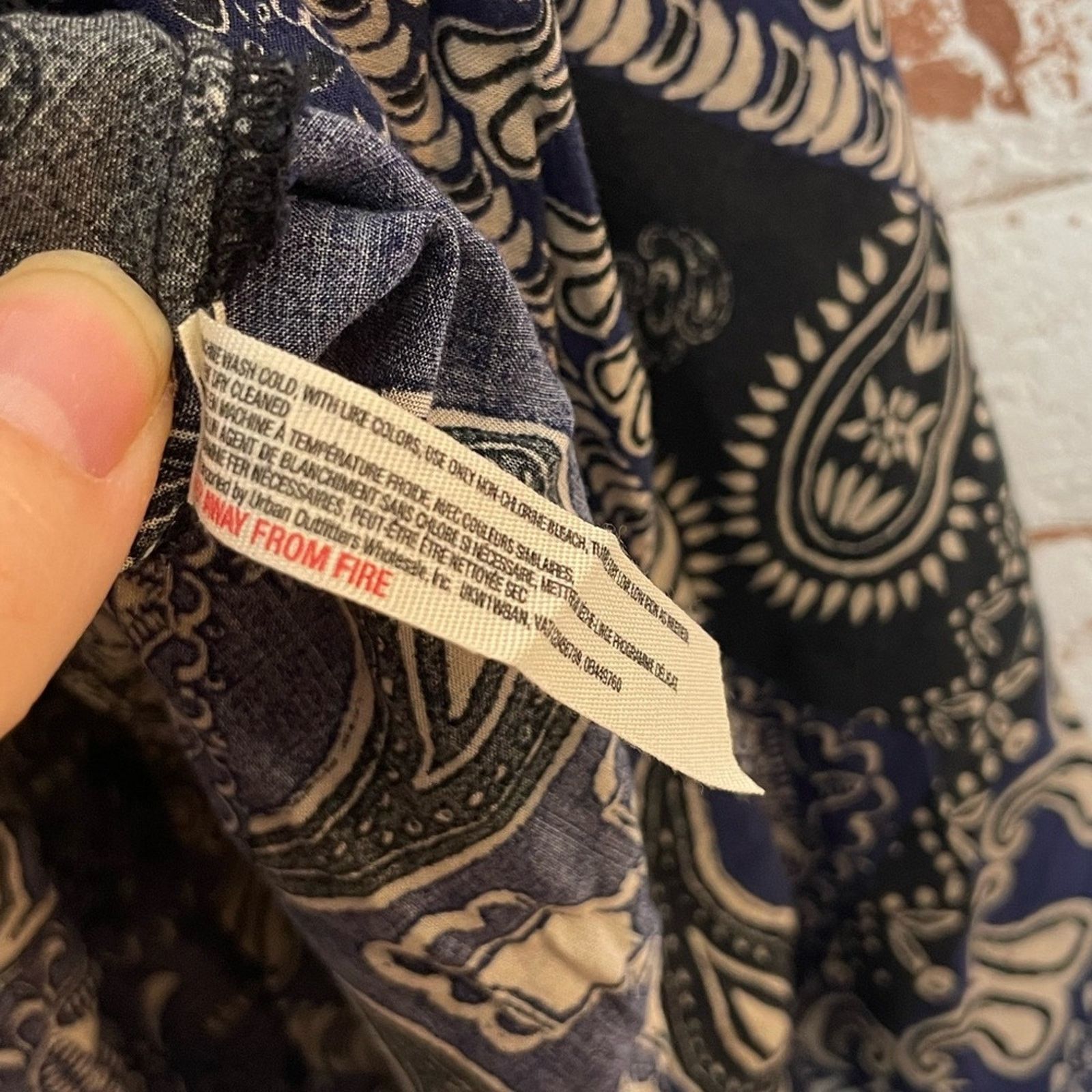 Free People Intimately by Free People Asymmetrical Blue Paisley Dress Size S / US 4 / IT 40 - 5 Thumbnail