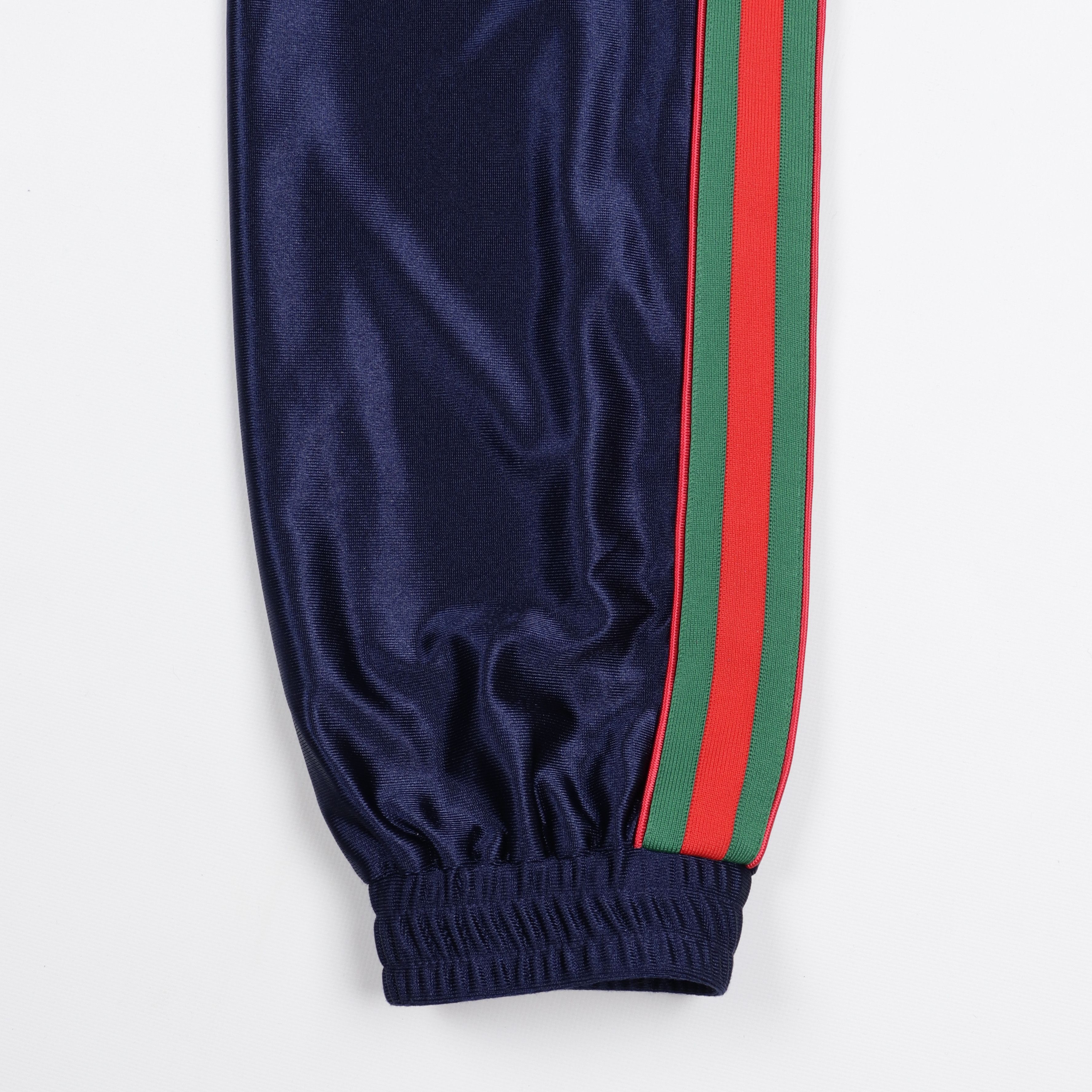 Gucci Gucci Size S Navy Blue Shiny Jersey Sweatpants Web GG Logo Size US 30 / EU 46 - 6 Thumbnail