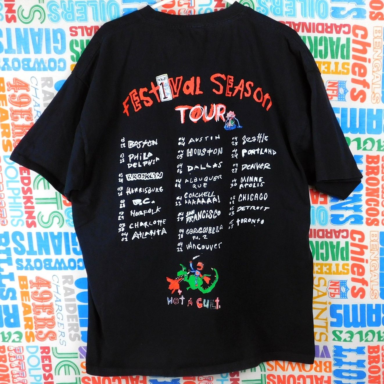 Hanes SAINt JHN Festival Season Tour T Shirt Size XL Double Sided Size US XL / EU 56 / 4 - 2 Thumbnail