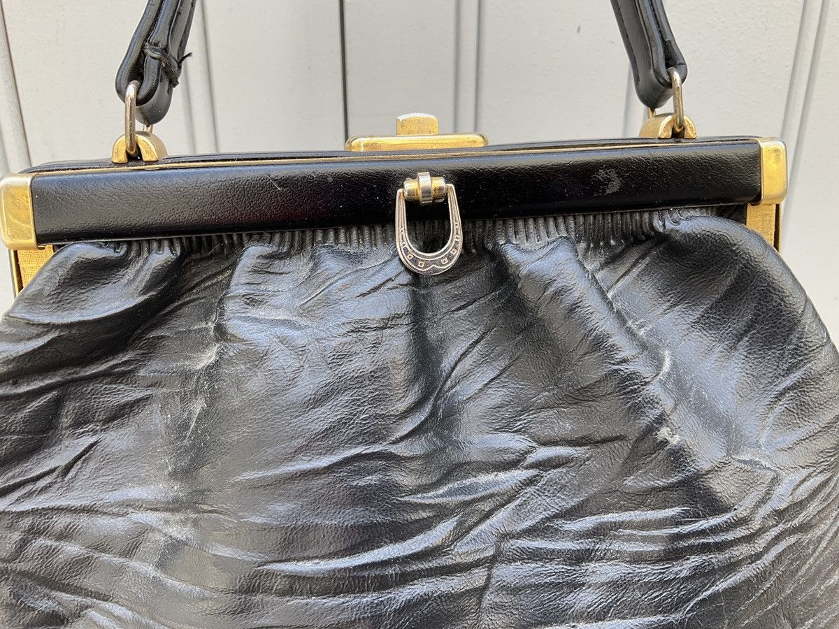 Vintage Authentic 60's vintage bag in black leather Size ONE SIZE - 2 Thumbnail