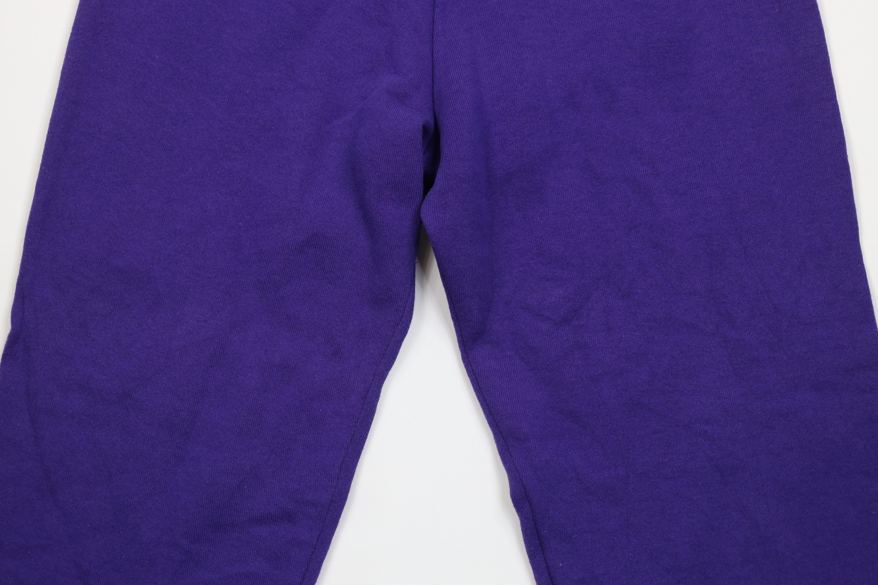 Vintage Vintage 90s Streetwear Blank Tapered Leg Sweatpants Purple Size 24" / US 00 / IT 34 - 3 Thumbnail