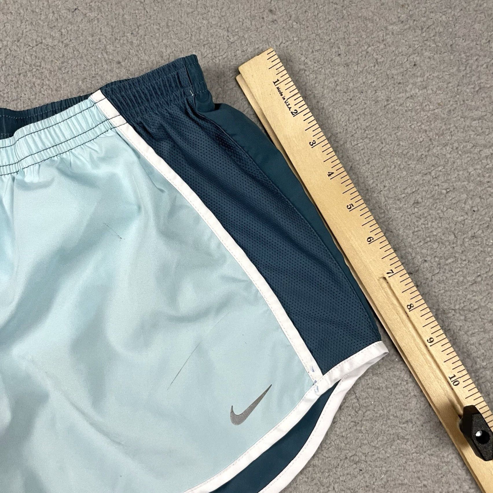 Nike VINTAGE Nike Shorts Womens M Blue Athletic Lined Dri Fit Running Gym Performance Size 32" / US 10 / IT 46 - 3 Thumbnail