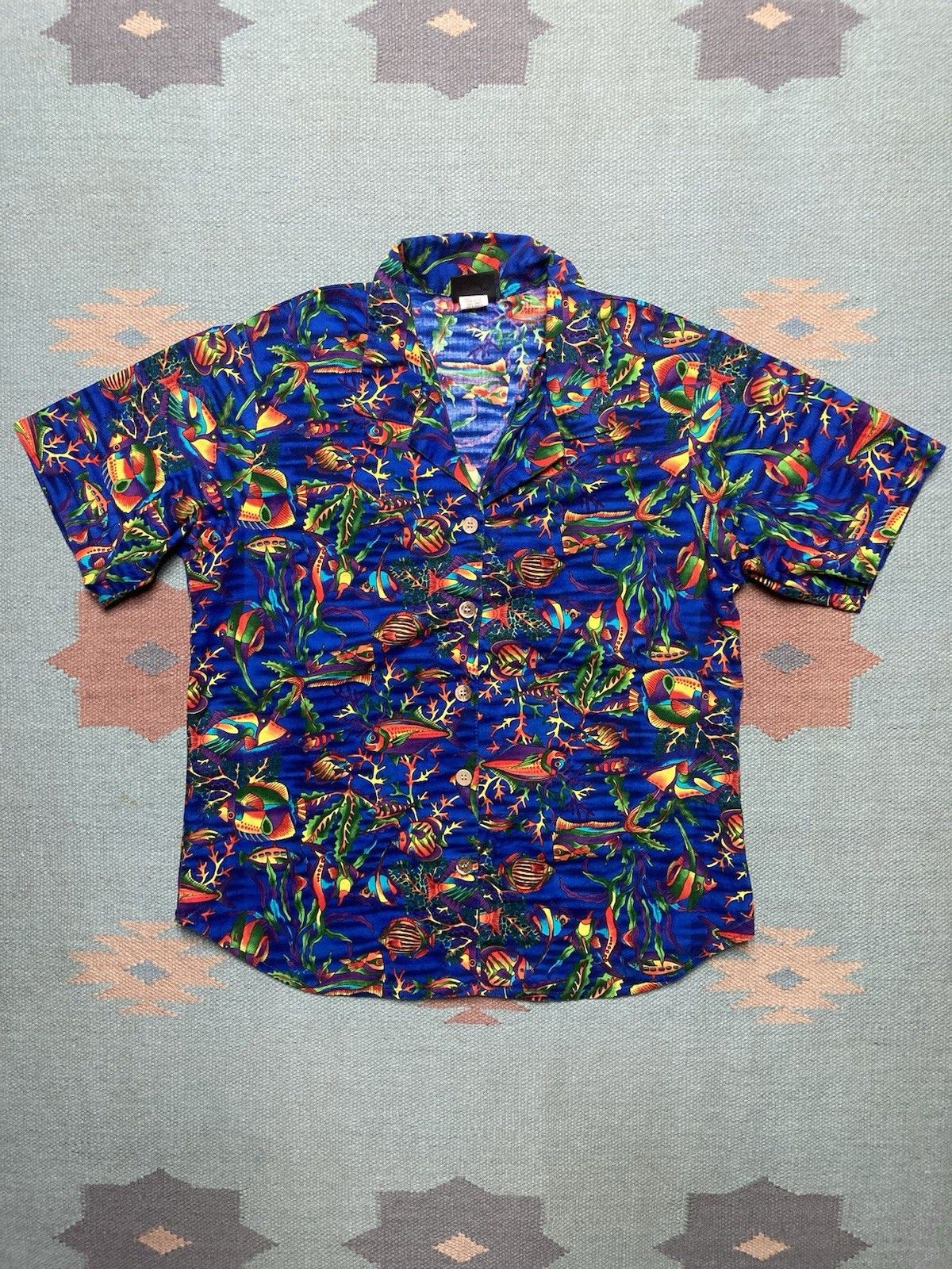 Vintage Vintage hawaiian shirt toucan dance fish tropical medium Size US M / EU 48-50 / 2 - 1 Thumbnail