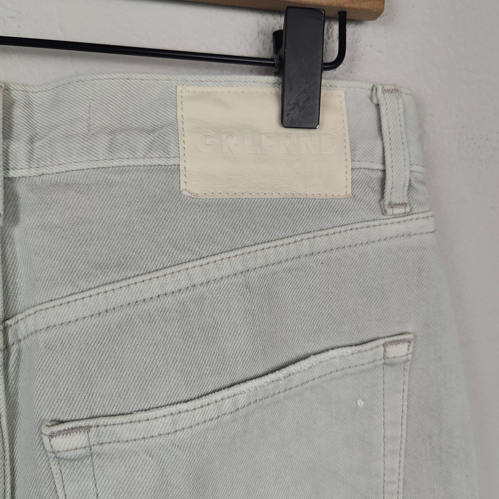 GRLFRND Grlfrnd Baggy Jeans Womens 25 Light Mojave Wash Knee RIps Size 25" / US 0 / IT 36 - 6 Thumbnail