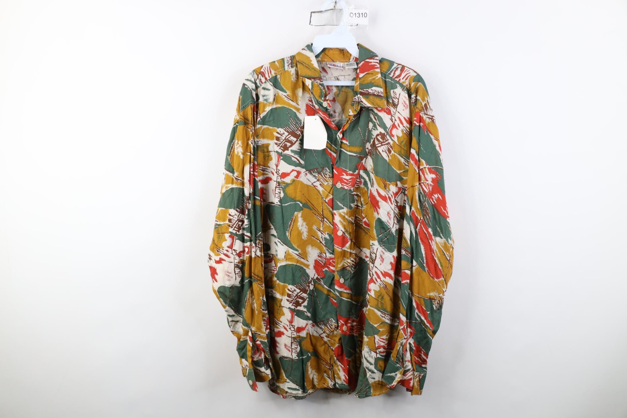Vintage Deadstock Vintage 90s Streetwear Gabardine Button Shirt Size US L / EU 52-54 / 3 - 1 Thumbnail