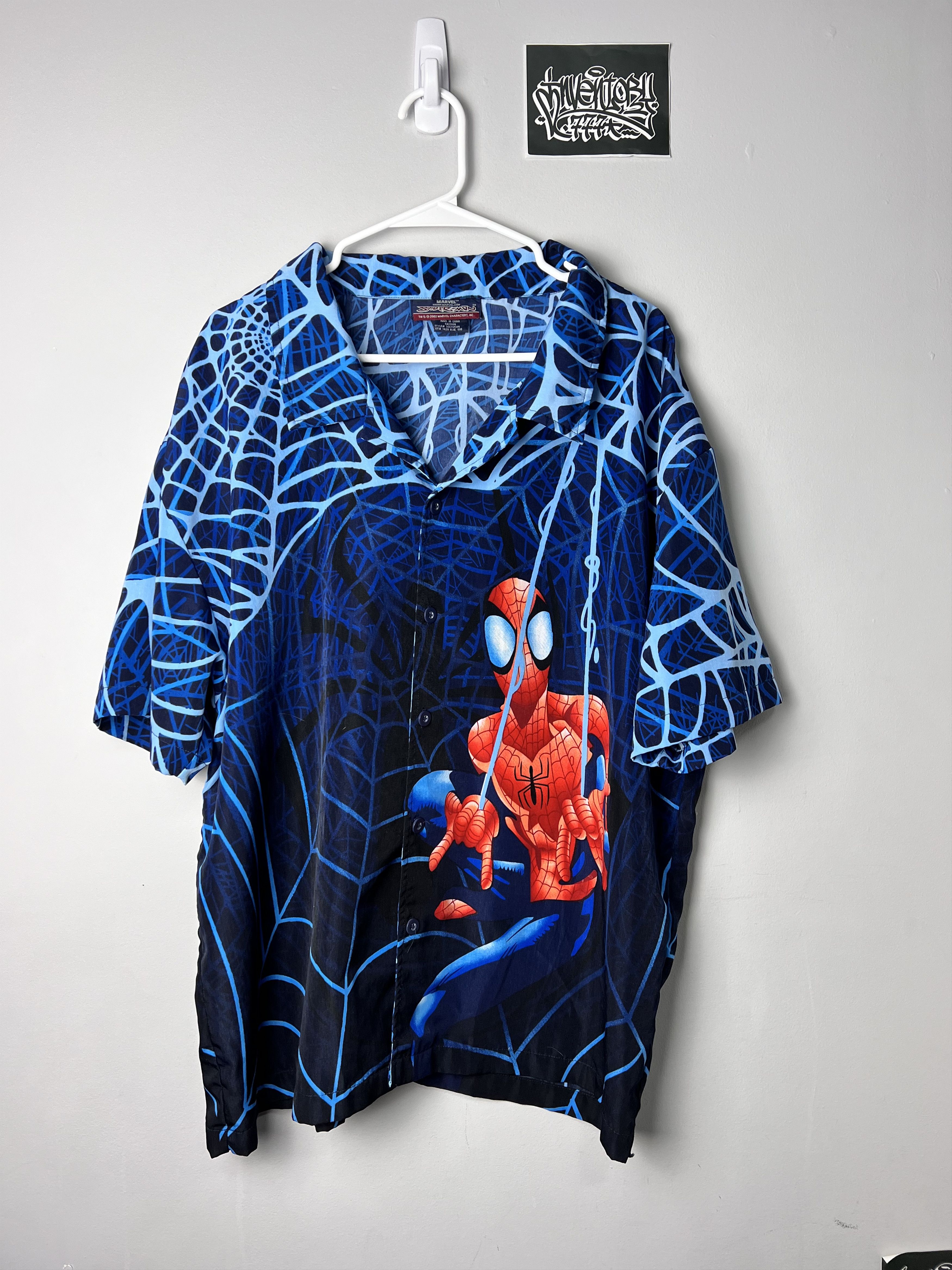 Marvel Comics Spiderman Buttons Up Y2K Size US L / EU 52-54 / 3 - 1 Thumbnail