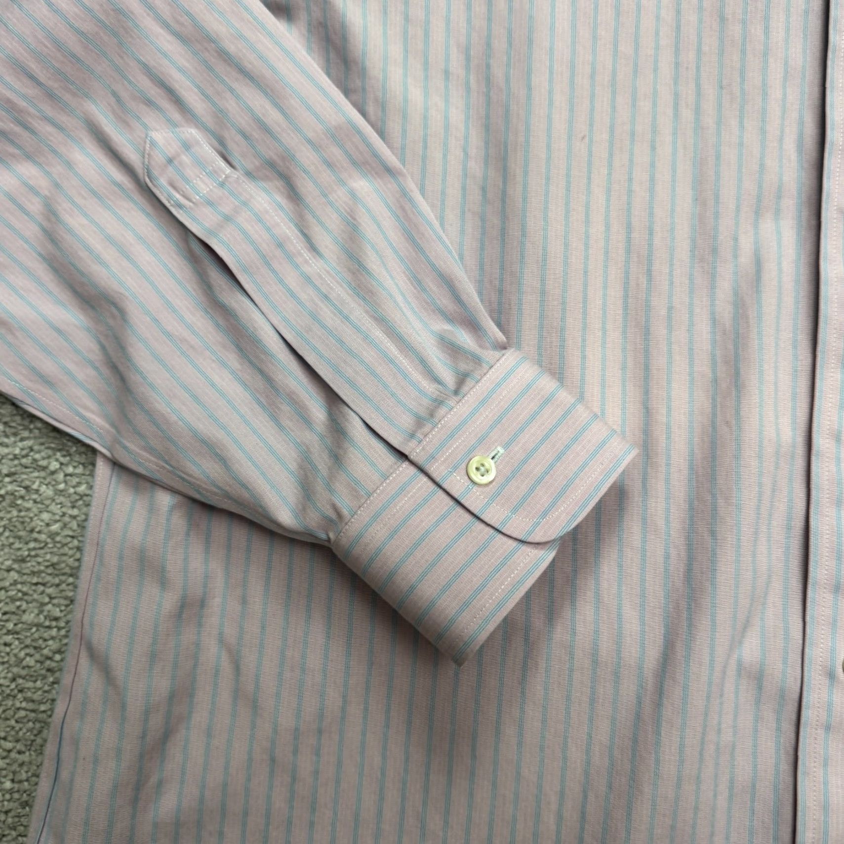Brooks Brothers VINTAGE Brooks Brothers Dress Shirt Men 16.5 34 Pink Striped Cotton Blend Classic Shirt Size 46R - 7 Thumbnail