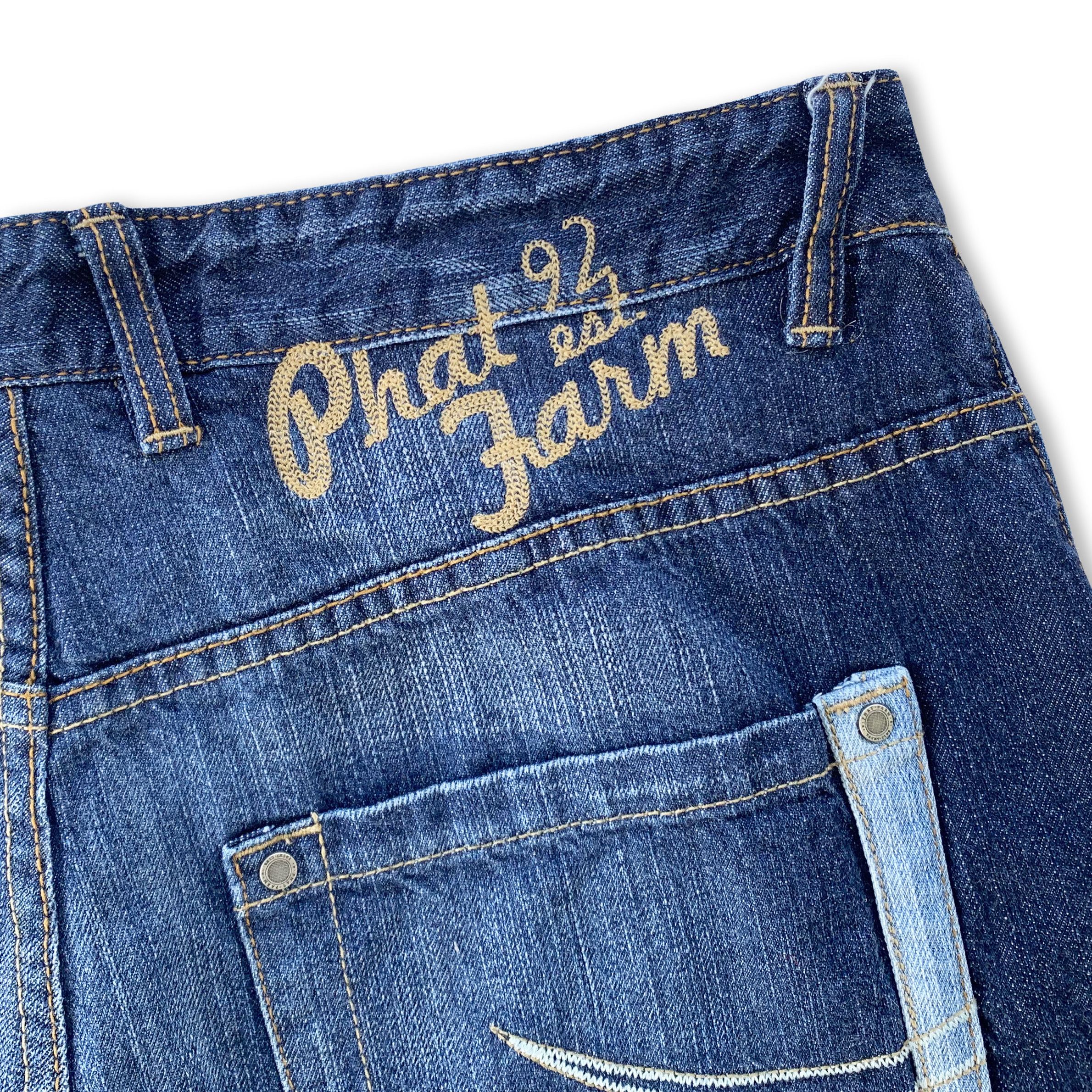 Phat Farm Vintage 90s PHAT FARM Jeans Denim Pants 2000s Y2K Baggy Rap Size US 34 / EU 50 - 7 Thumbnail