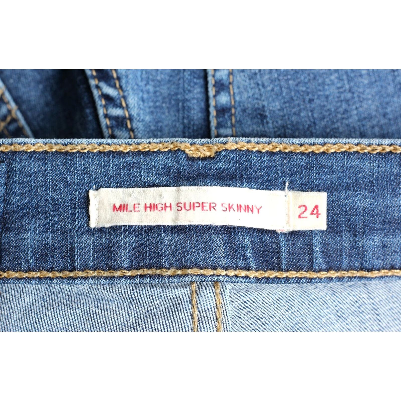 Levi's VINTAGE LEVI’S MILE HIGH SUPER SKINNY PREMIUM Big E Stretch Jeans Women Size W24 L30 Size 42" / US 20 - 7 Thumbnail