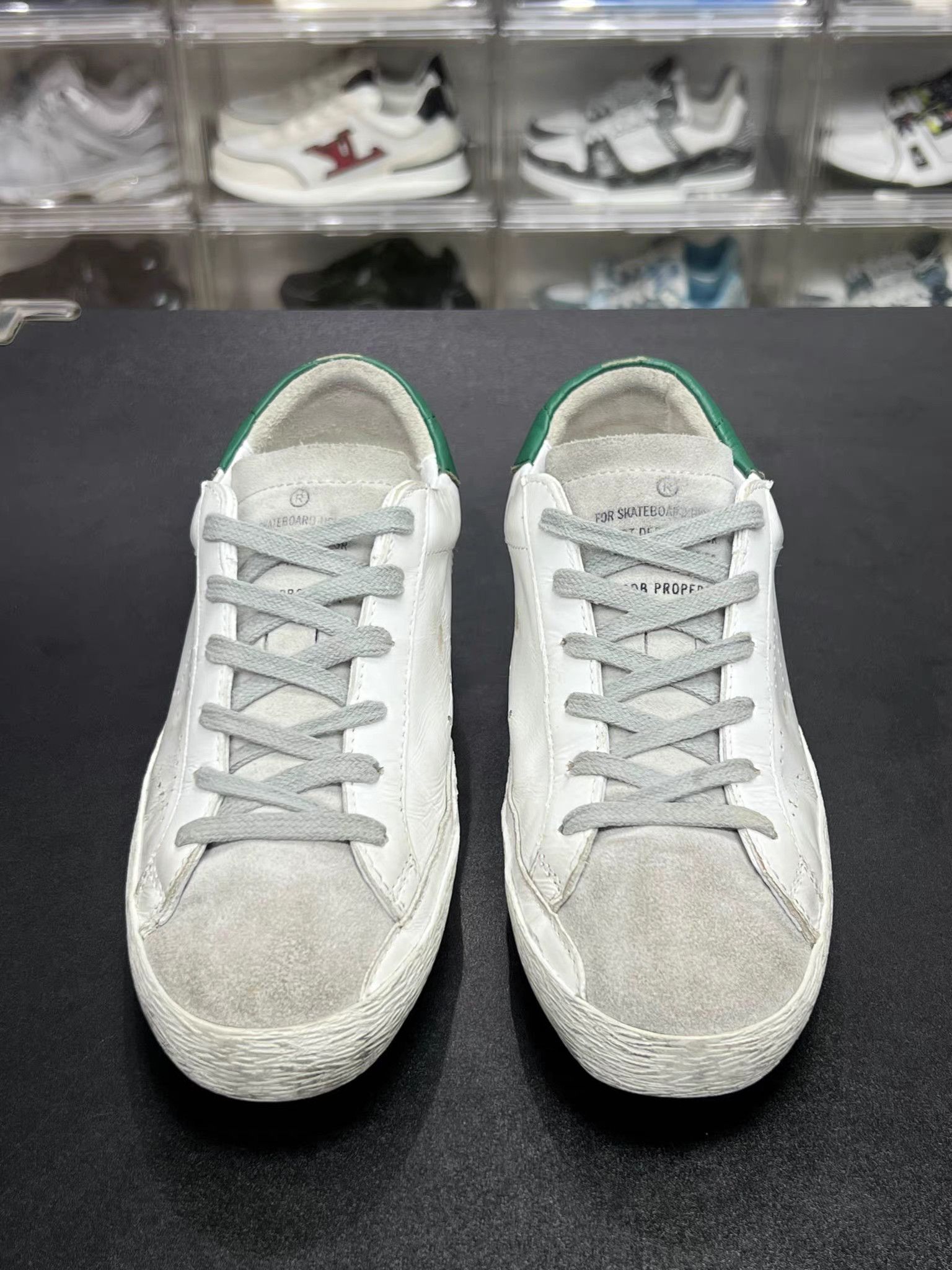 Golden Goose Golden Goose GGDB White & Green Low-Top K15 Size US 6 / IT 36 - 2 Thumbnail