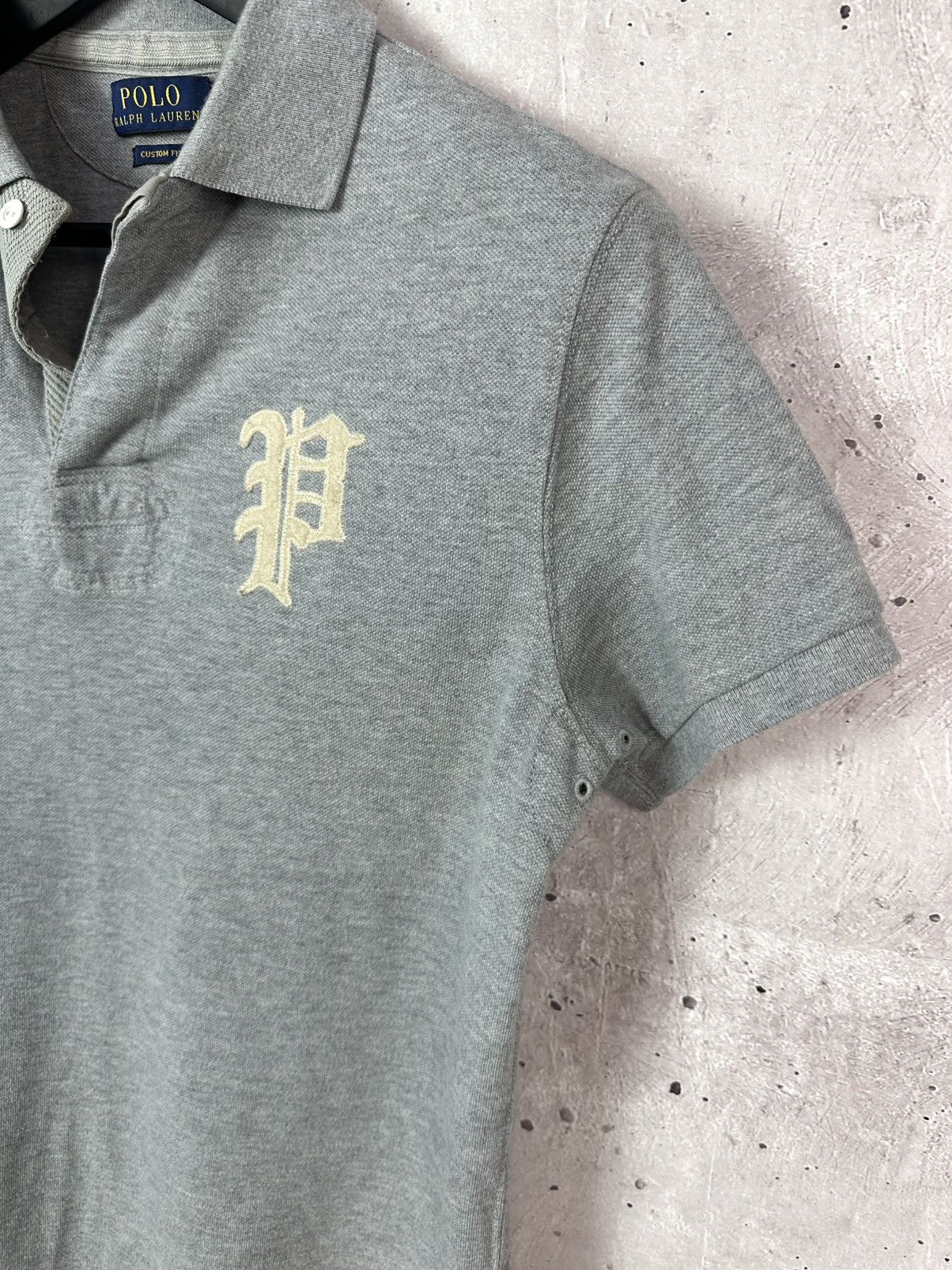 Polo Ralph Lauren Polo Ralph Lauren Custom Fit Grey Short Sleeve Cotton Polo Size US S / EU 44-46 / 1 - 6 Thumbnail