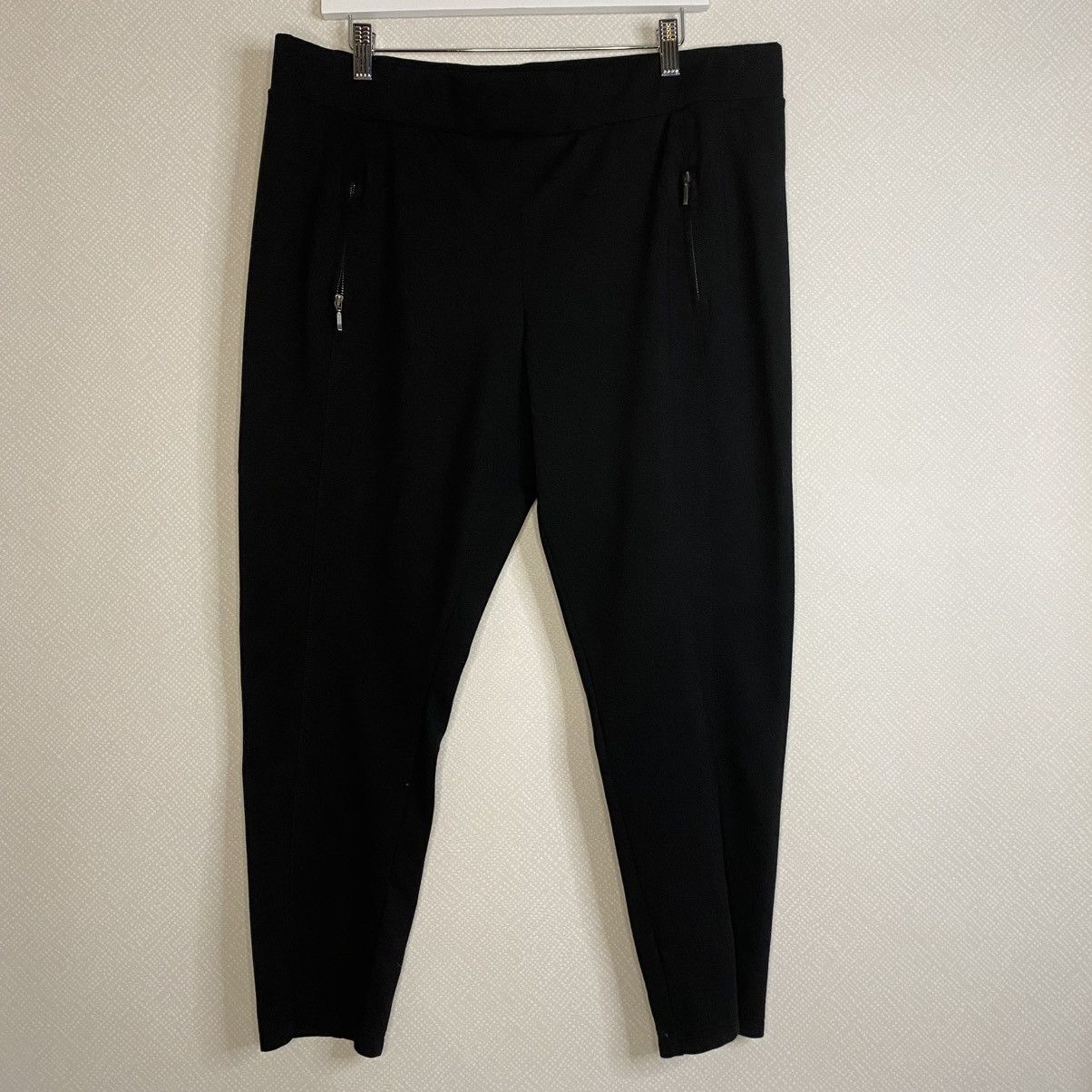 Apt. 9 Apt 9 Pull On Pants Womens Black Modern Fit Stretchy XL Size 37" - 2 Thumbnail