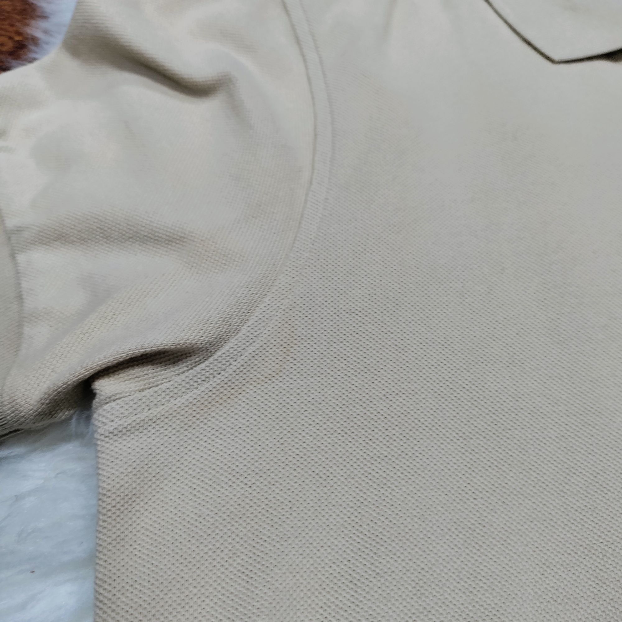 Burberry Burberry London Slim Fit Cotton Embroidered Logo Beige Polo Size US M / EU 48-50 / 2 - 6 Thumbnail