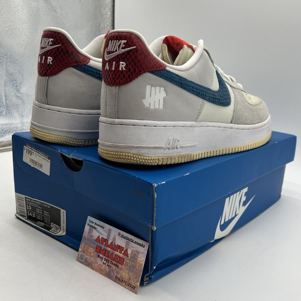 Nike Undefeated x air force 1 low 5 on it Size US 13 / EU 46 - 5 Thumbnail