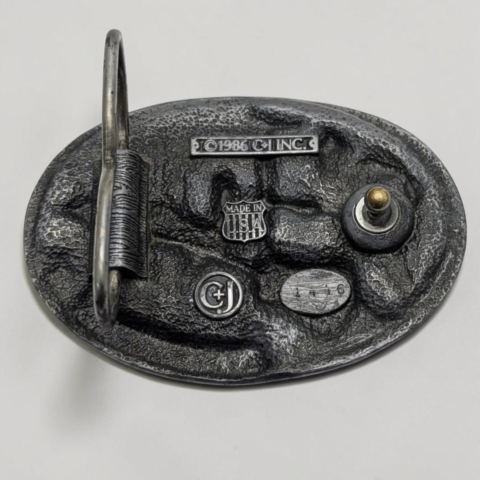 Other Vintage Country Music Belt Buckle - Pewter Made in USA #1446 Size ONE SIZE - 6 Thumbnail