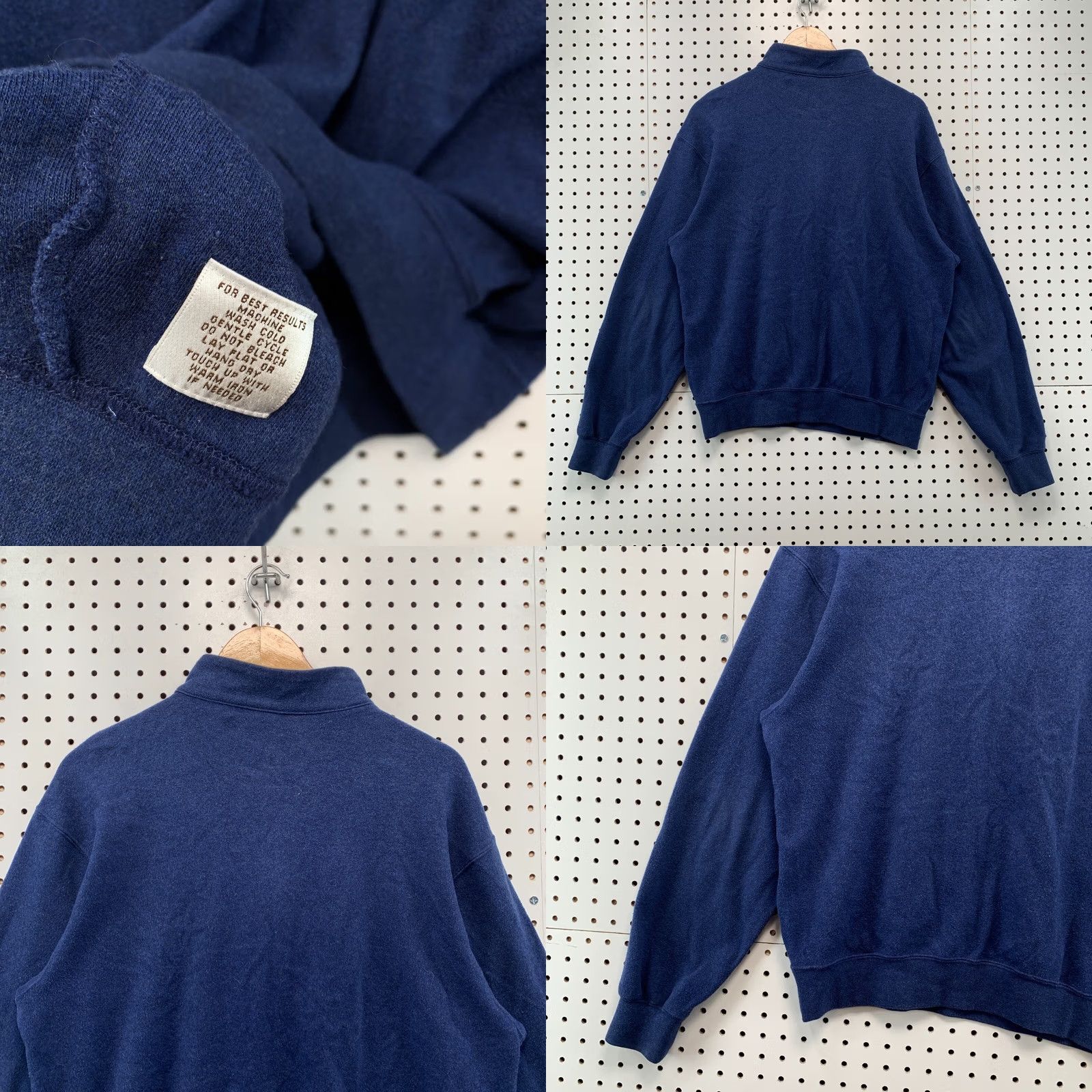Peter Millar Peter Millar Sweater Mens Large Pullover 1/4 ZIp Long Sleeve Blue Casual 22.5x27 Size US L / EU 52-54 / 3 - 8 Thumbnail