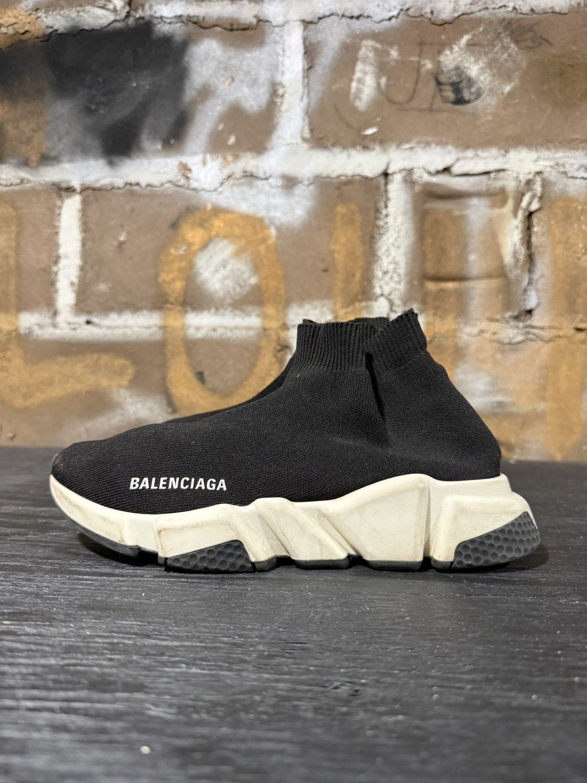 Balenciaga Balenciaga Speed Trainer Black Knit Fabric Slip On Womens 8 Size US 8 / IT 38 - 3 Thumbnail