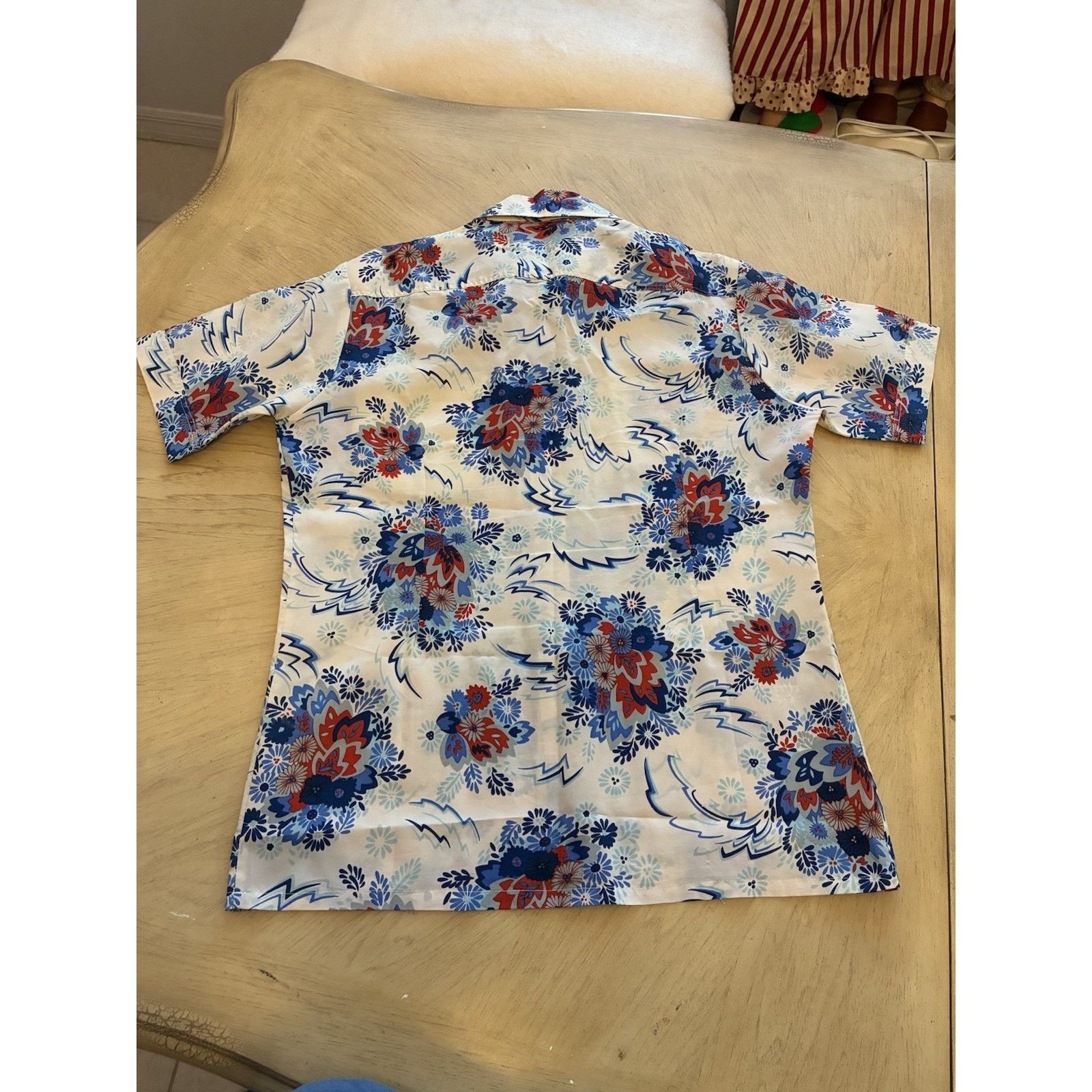 Other Vtg 70s Floral Disco Shirt Men M Rockabilly Butterfly Dagger Size US M / EU 48-50 / 2 - 9 Thumbnail