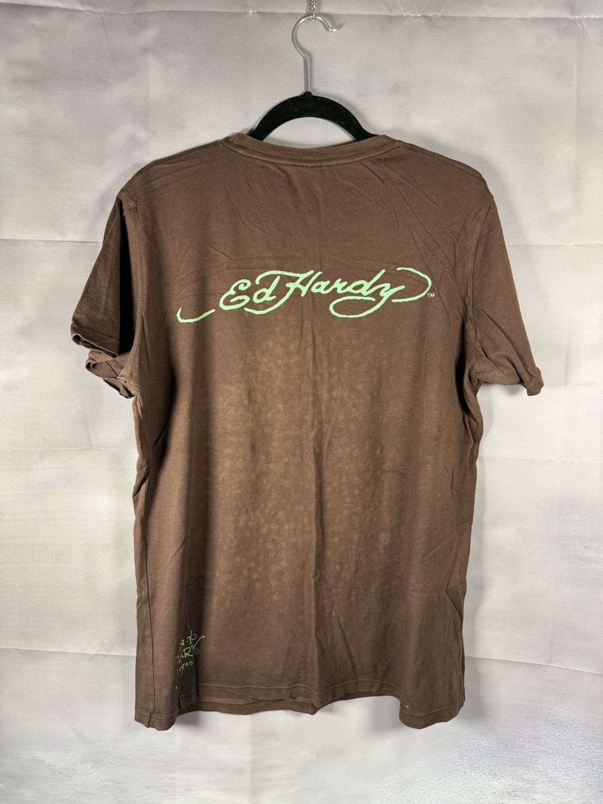 Designer × Ed Hardy Don Ed Hardy Brown Bulldog Graphics Printer Logo T Shirt M Size US M / EU 48-50 / 2 - 9 Thumbnail