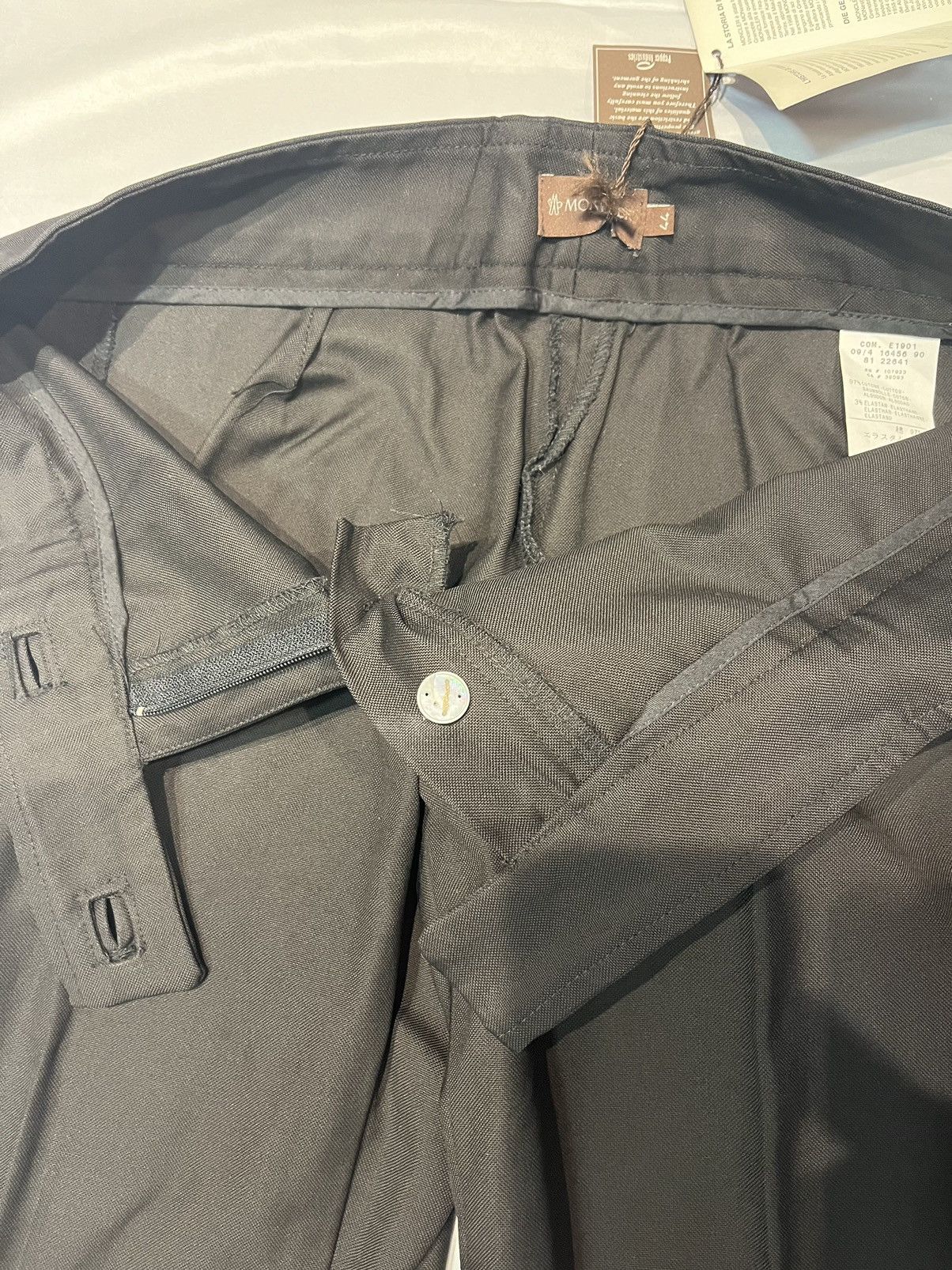 Moncler × Vintage Moncler Ladies’ Black Cotton Wide-legged Trouser Pants Y2K Size 30" / US 8 / IT 44 - 4 Thumbnail