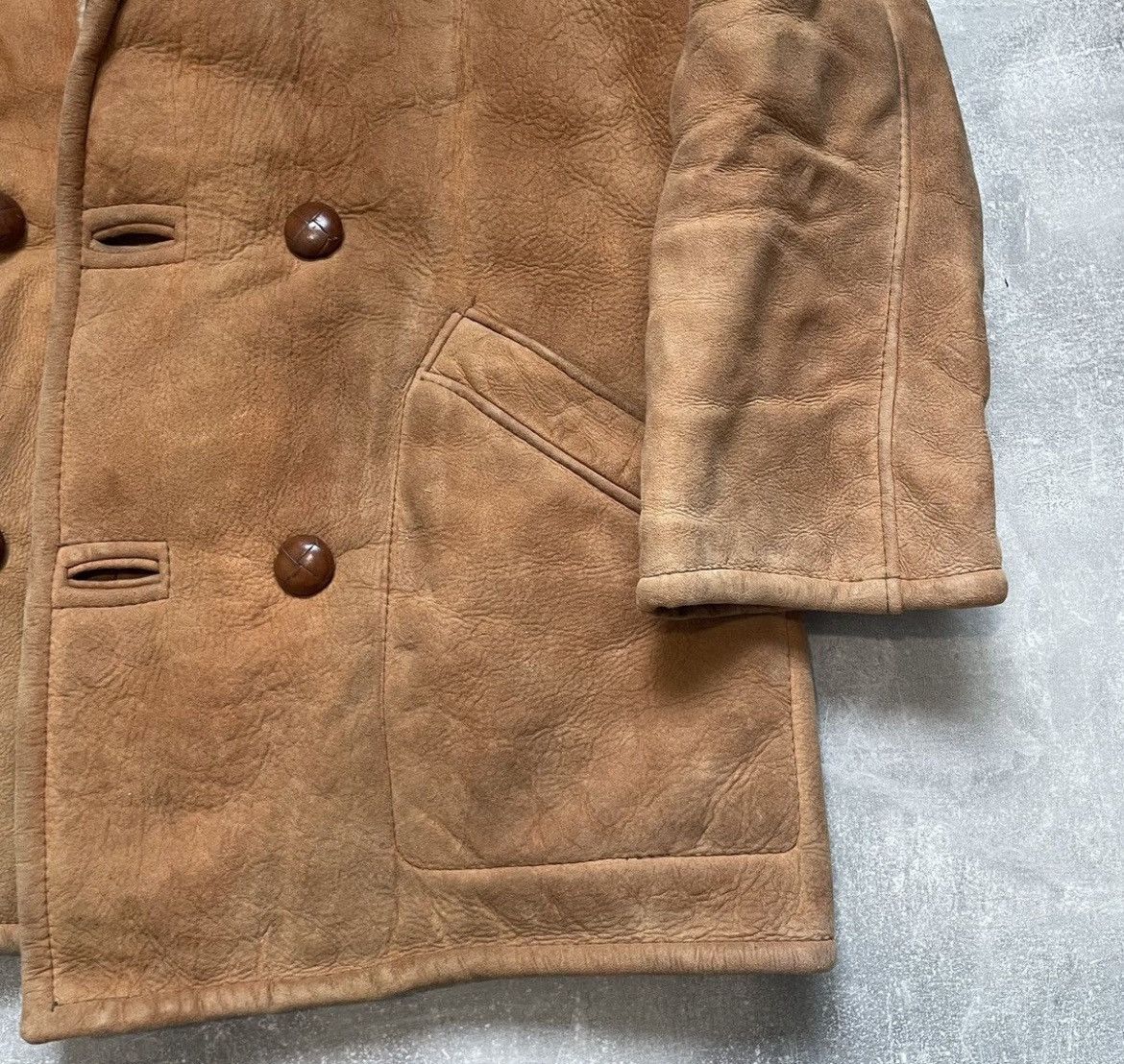 Other 🇯🇵Vintage B-3 Aviator Distressed Sherpa fur faux Biker Jacket Size US S / EU 44-46 / 1 - 6 Thumbnail