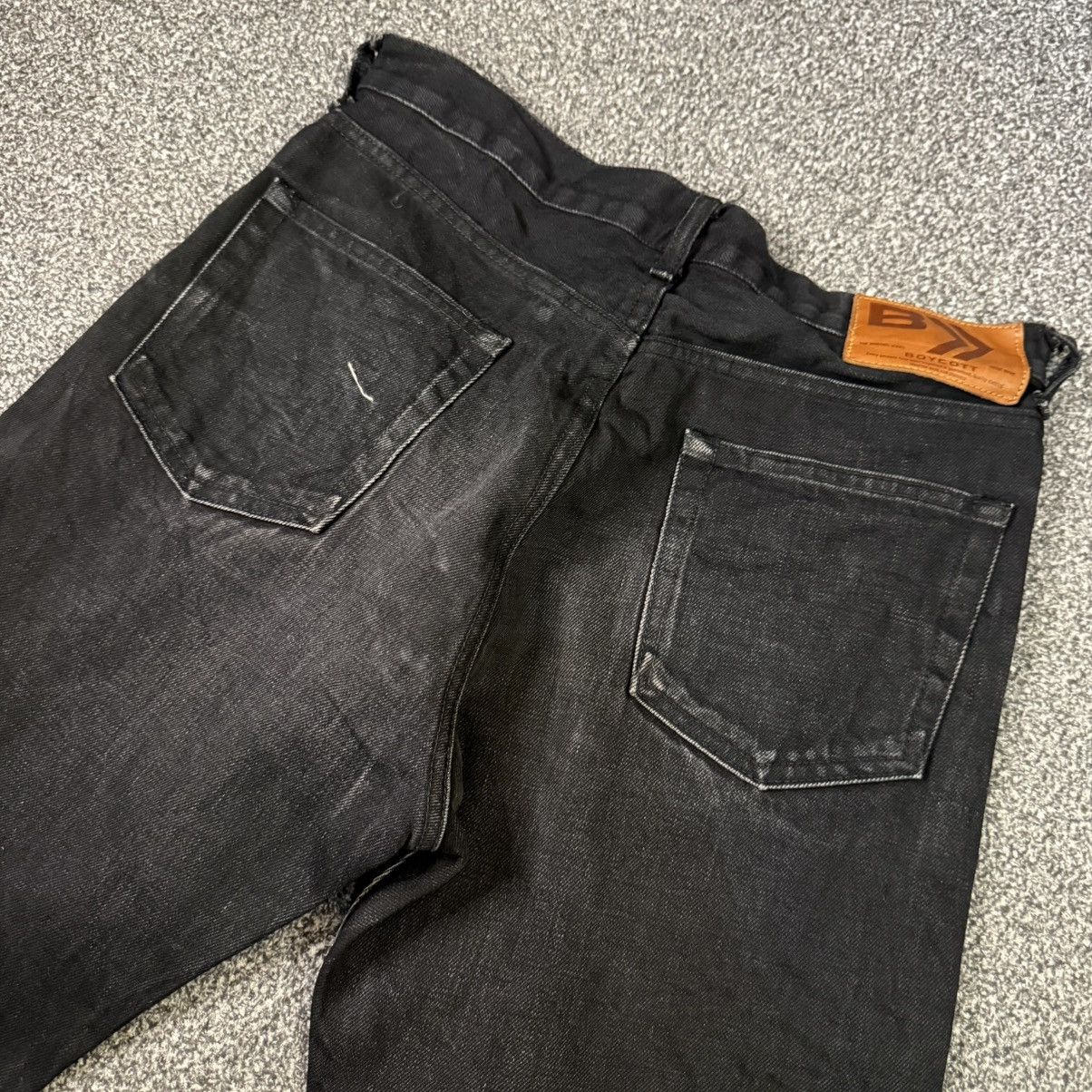 If Six Was Nine 🔥🇯🇵 Vintage Black Fade Distressed Denim Boycott Selvedge Size US 30 / EU 46 - 7 Thumbnail