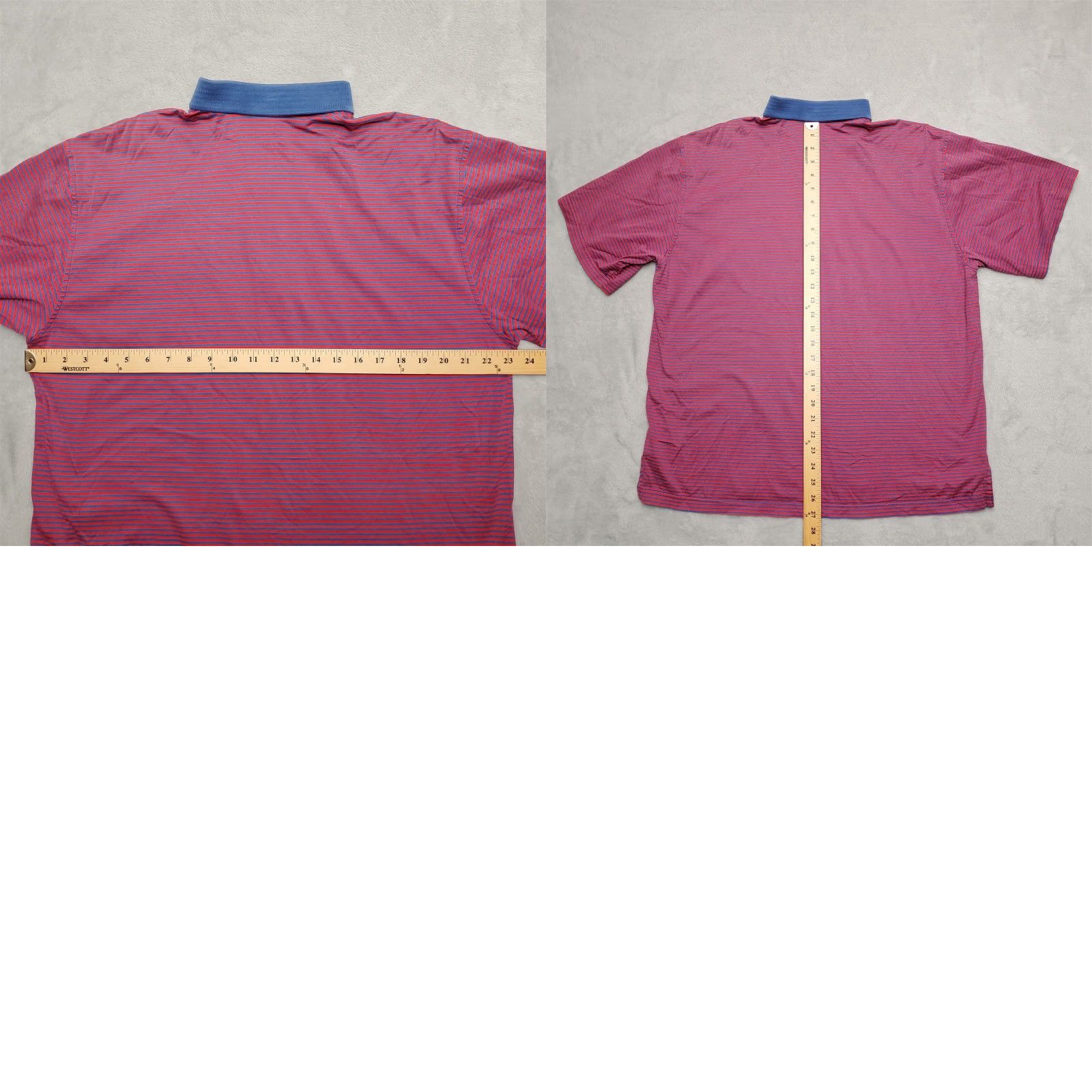 Peter Millar Peter Millar Shirt Mens Large Blue Red Striped Polo 100% Mercerized Cotton Golf Size US L / EU 52-54 / 3 - 8 Thumbnail