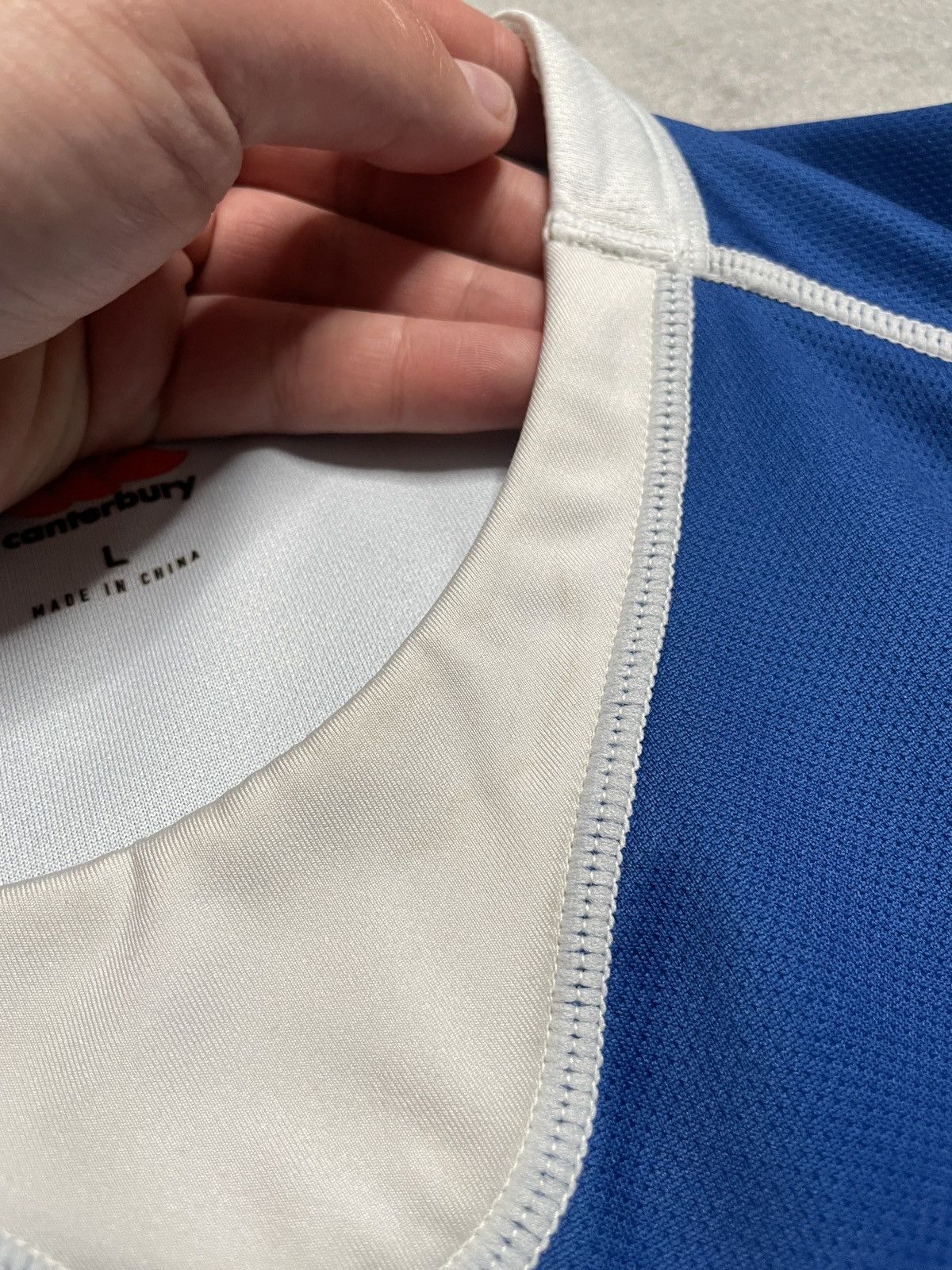 Vintage Vintage Blue Jersey Sport T-shirt Rugby White Star Size US L / EU 52-54 / 3 - 4 Thumbnail