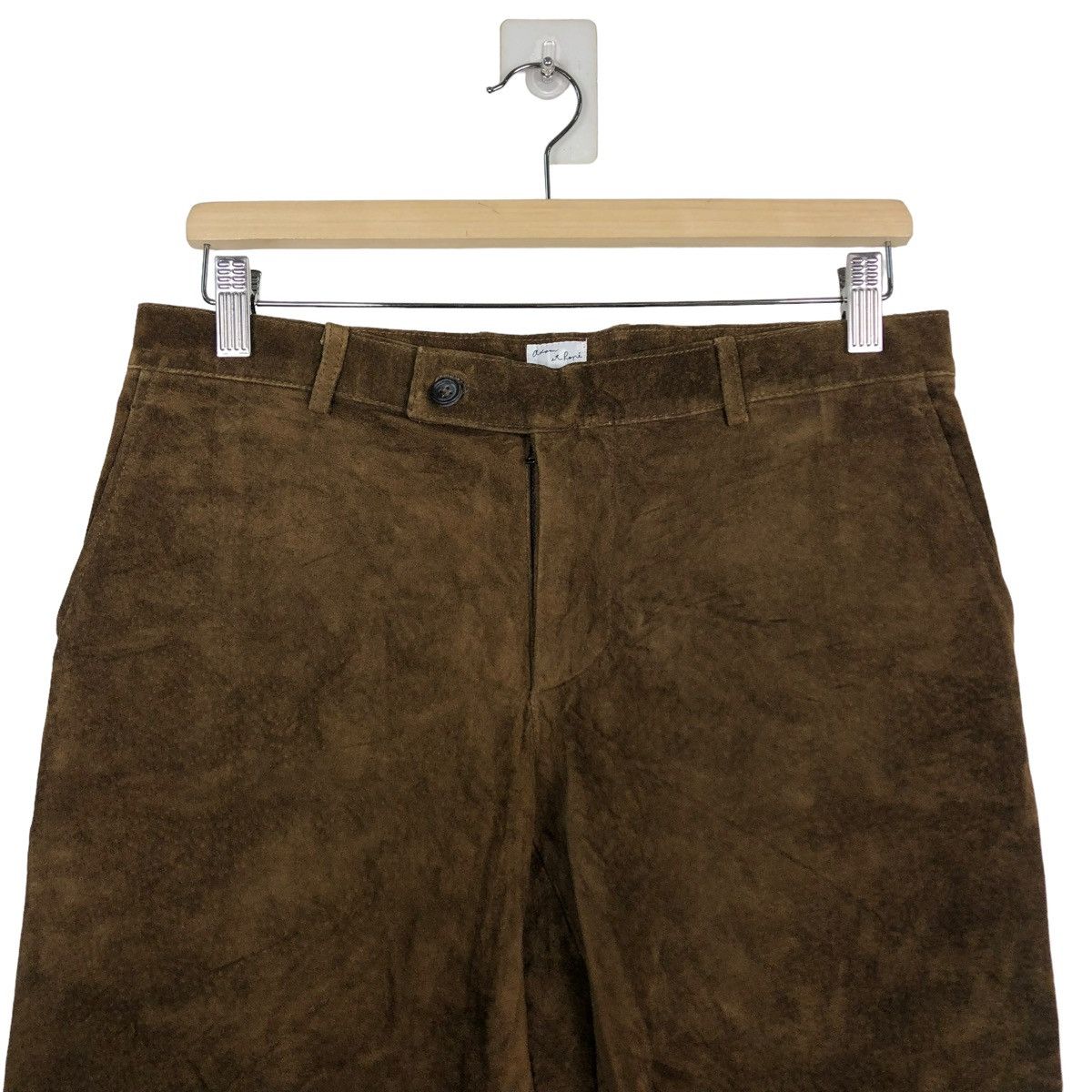 ADAM ET ROPE 🔥VTG SHORT PANTS LEATHER ADAM ET ROPE ISSEY MIYAKE Size US 32 / EU 48 - 2 Thumbnail