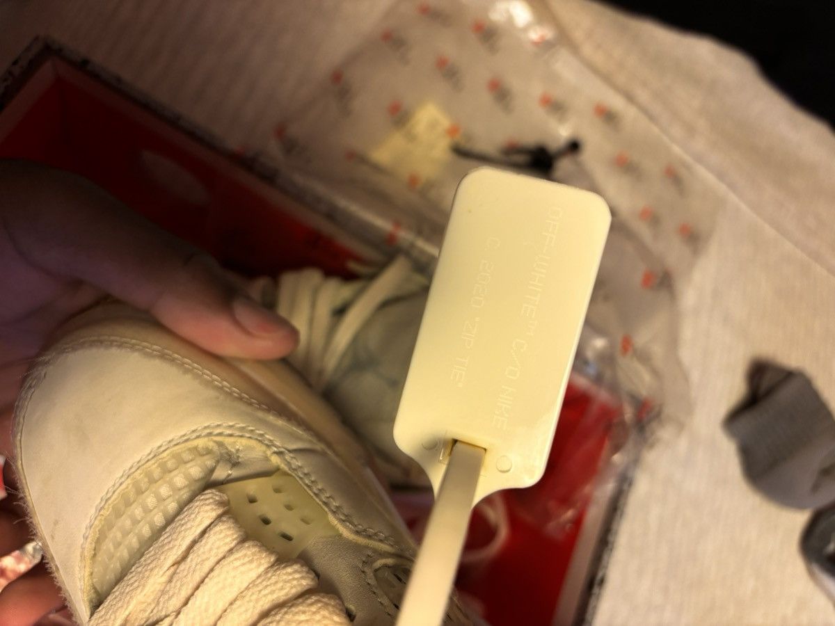 Jordan Brand × Off-White Air Jordan 4 x Off White Sail Size US 5 / IT 35 - 13 Thumbnail