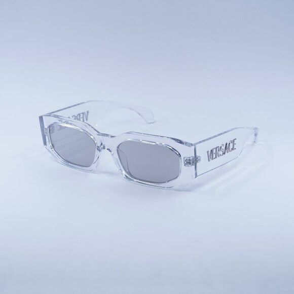 Versace Versace VE4489U 148/8V Sunglasses Transparent Rectangle Fram Size ONE SIZE - 6 Thumbnail