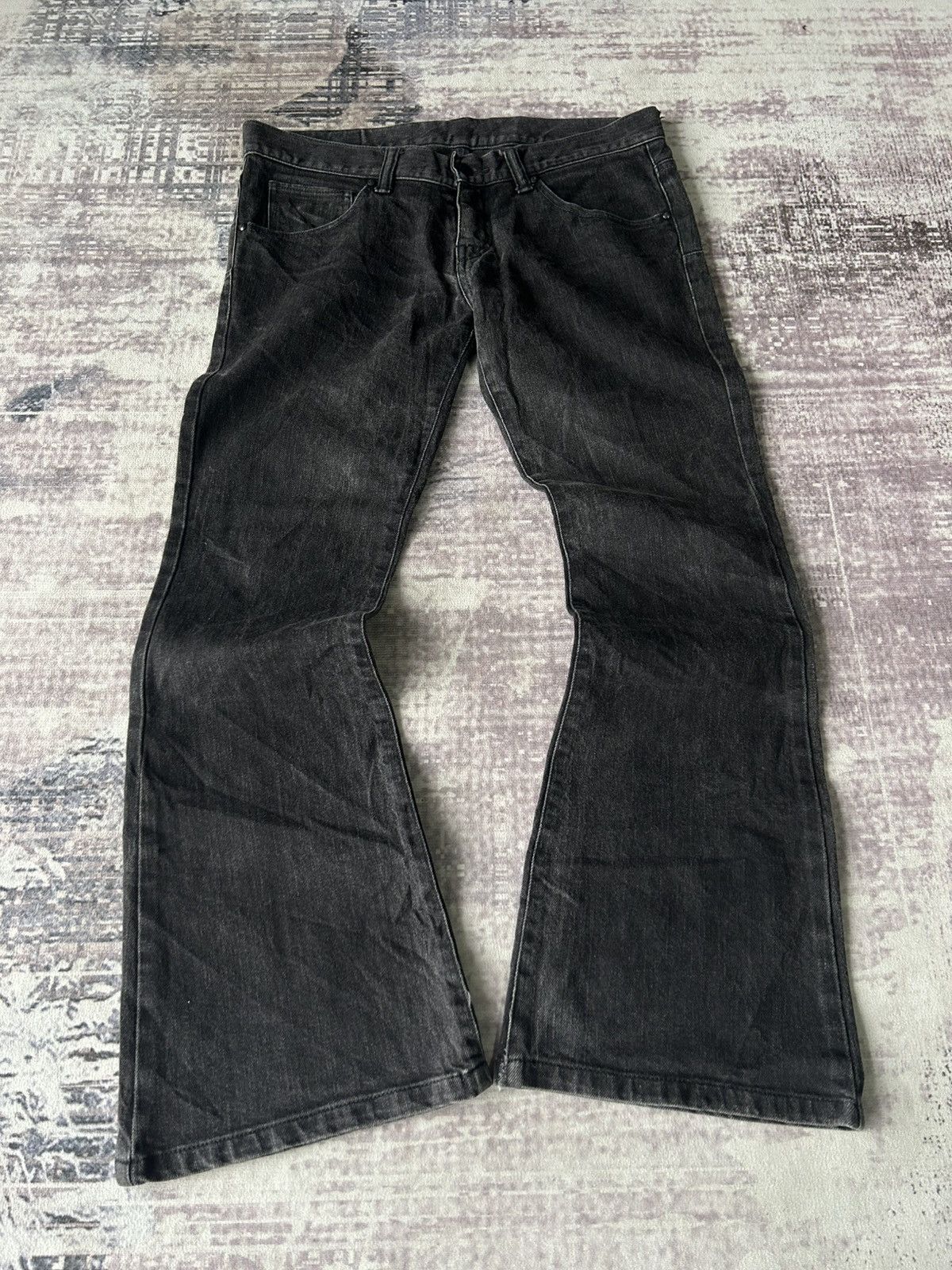 Tornado Mart Tornado Mart Flared Punk Allblack Jeans Size US 34 / EU 50 - 1 Thumbnail