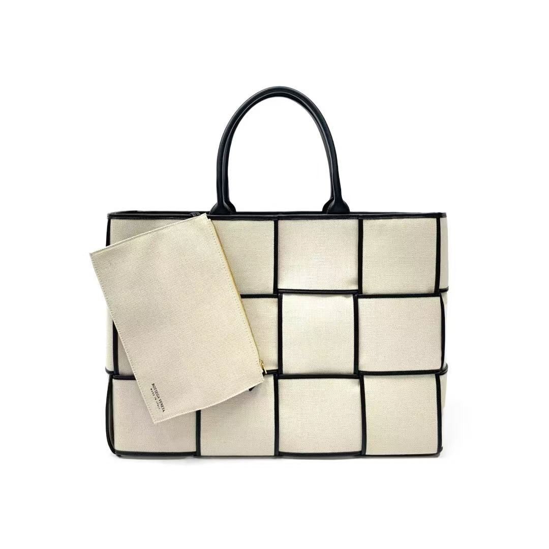Bottega Veneta Bottega Veneta Large Arco Canvas Tote Bag Size ONE SIZE - 1 Thumbnail