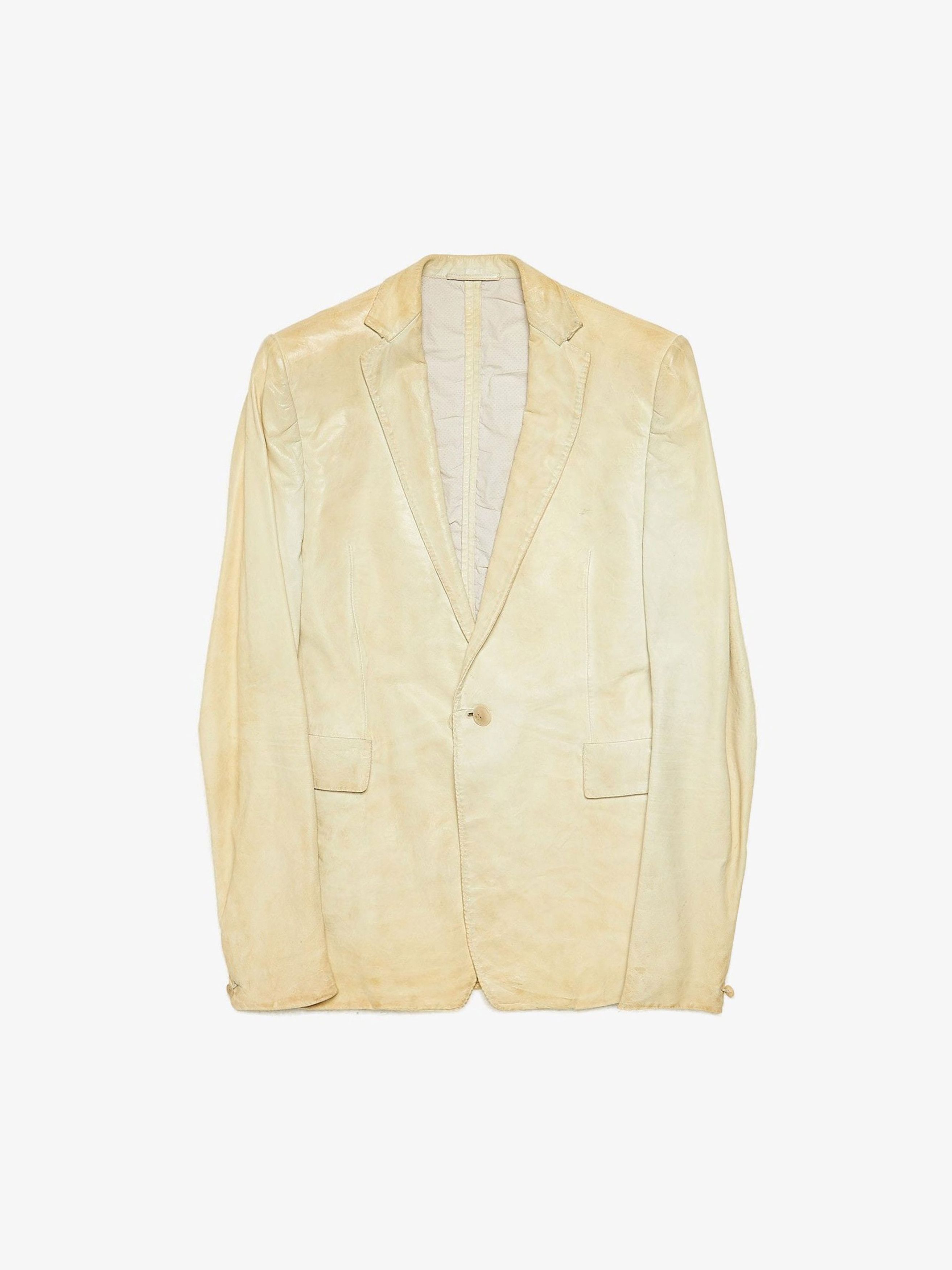 Carol Christian Poell Milk LM/260 ROOLS-PTC/33 Leather Blazer Jacket Size 50R - 1 Thumbnail