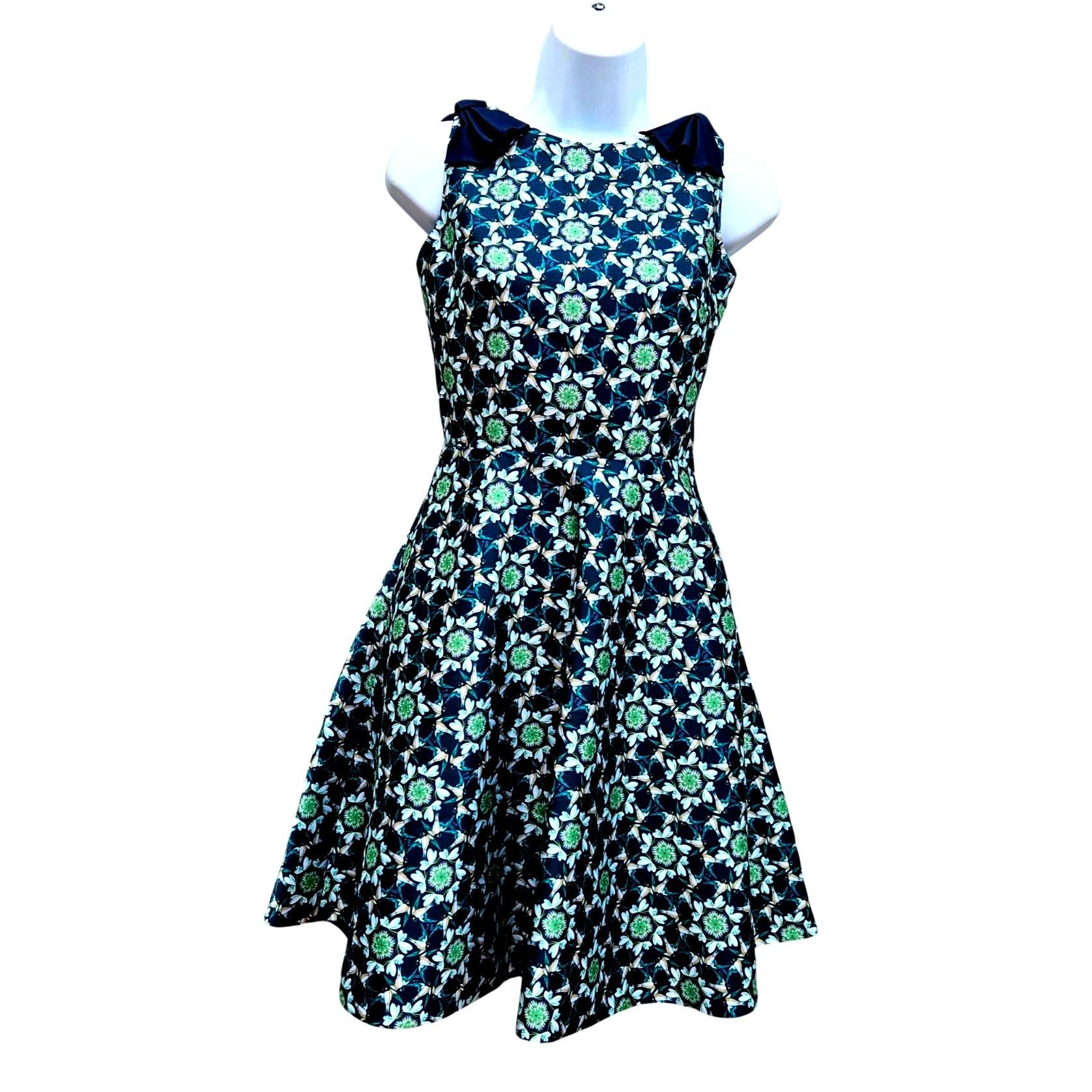 Ted Baker Ted Baker London Sainte Geo Bird Bow Fit & Flare Dress Size Size XS / US 0-2 / IT 36-38 - 1 Thumbnail