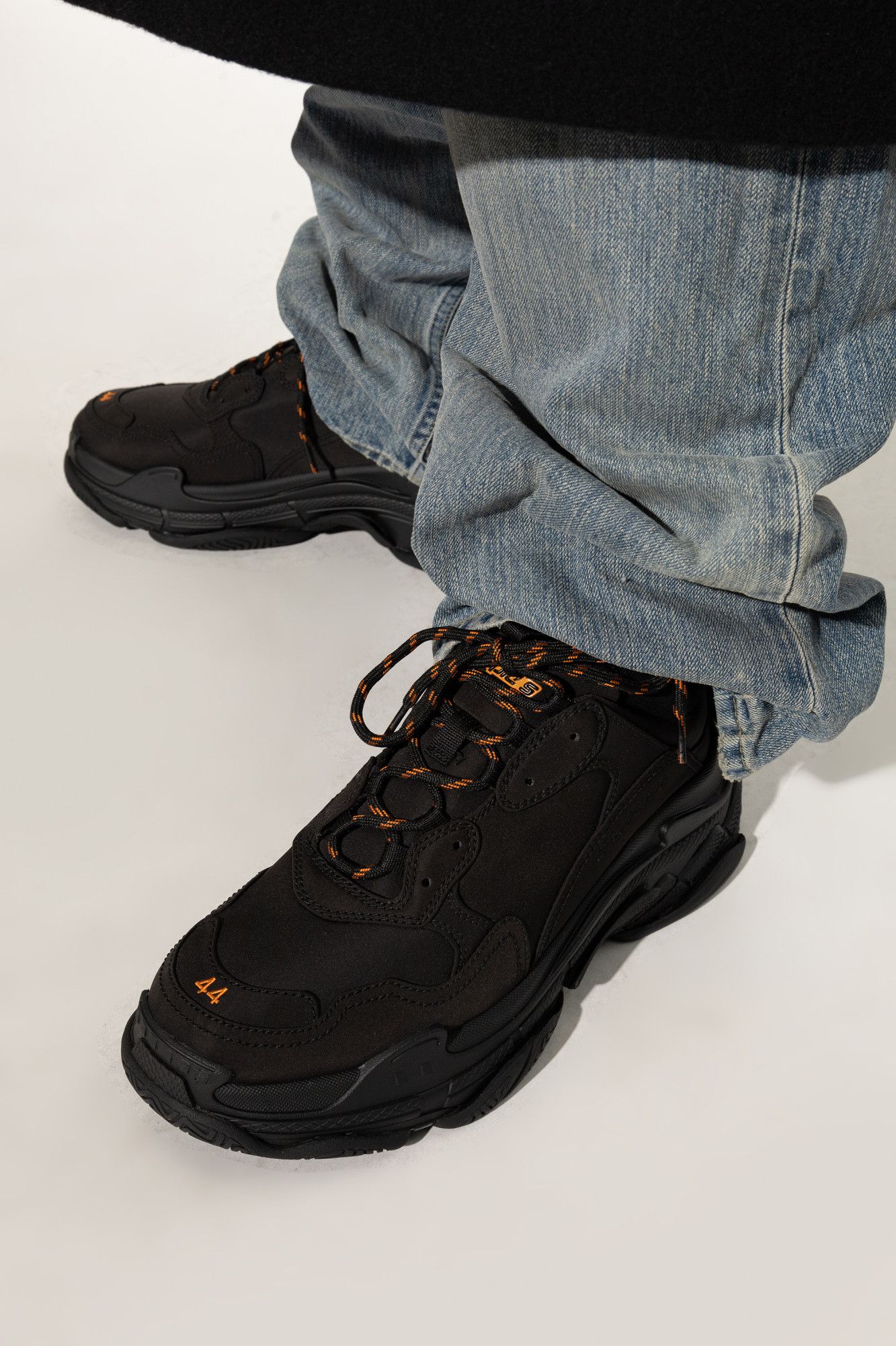 Balenciaga o1tr1nto0326 Triple S Sport Nylon Sneakers in Black Size US 8 / EU 41 - 2 Thumbnail